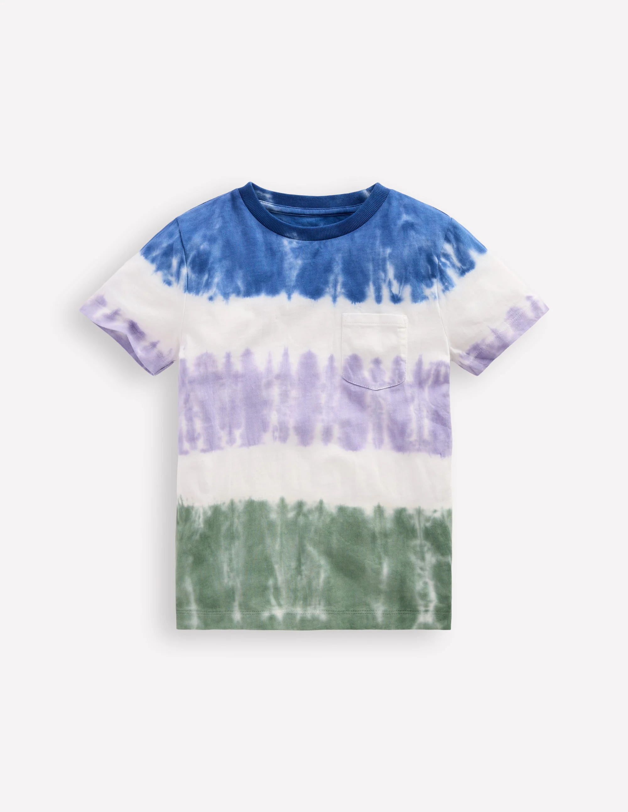 T-Shirt mit Batikmuster-Violett Bunt