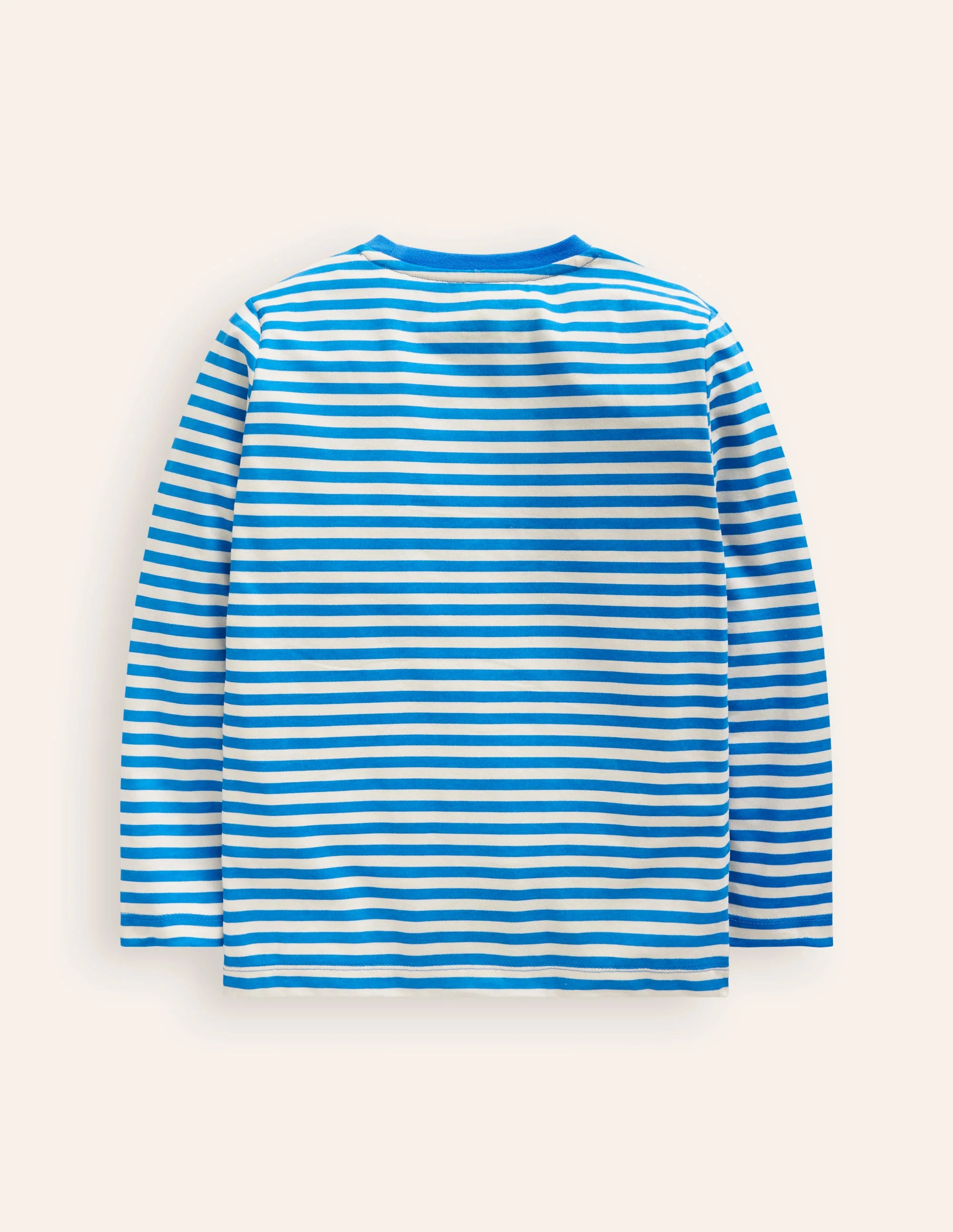 T-Shirt mit Bouclé-Detail-Griechisches Blau Hunde - Image 4