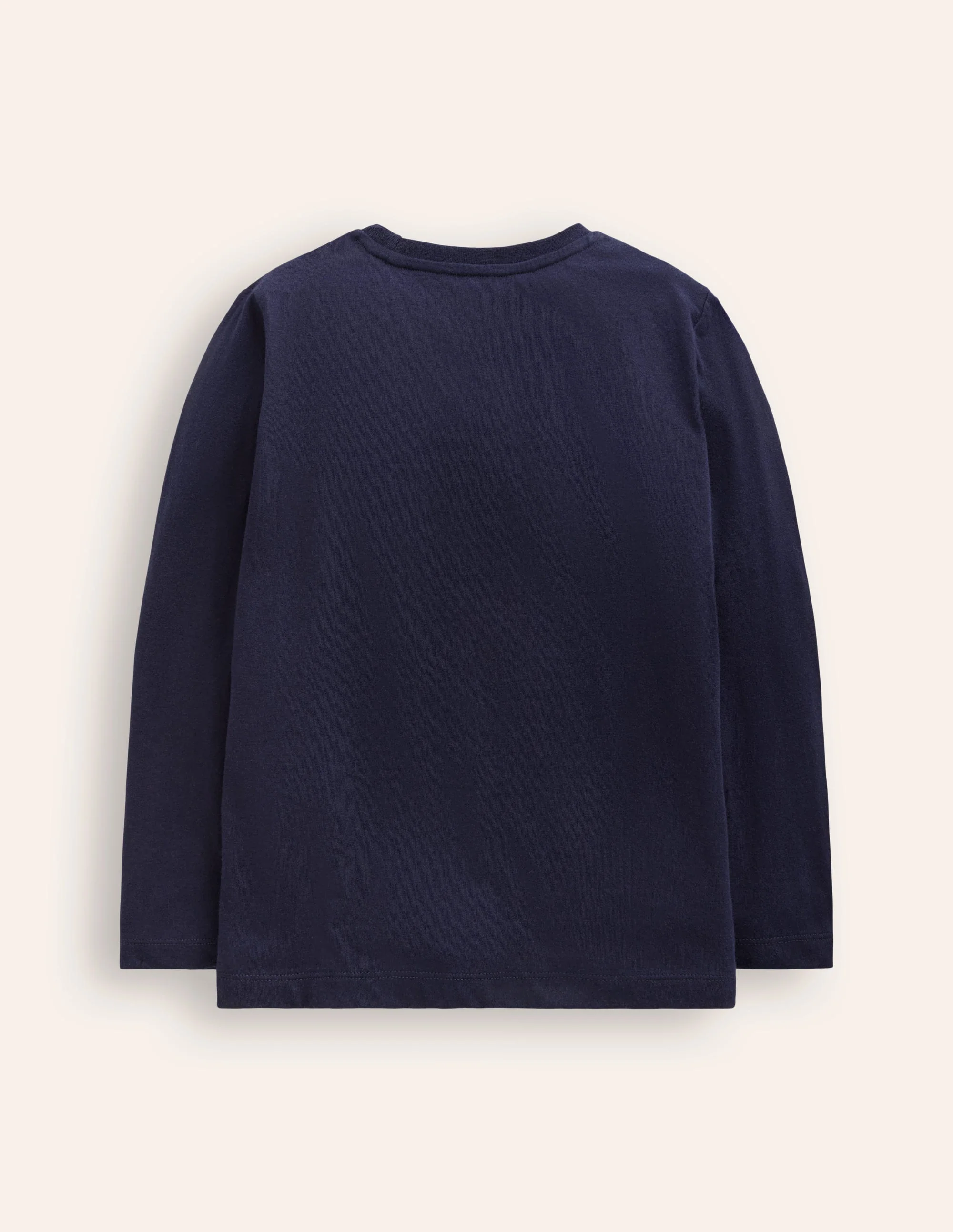 T-Shirt mit Bouclé-Detail-Schuluniform-Navy, Planeten - Image 2