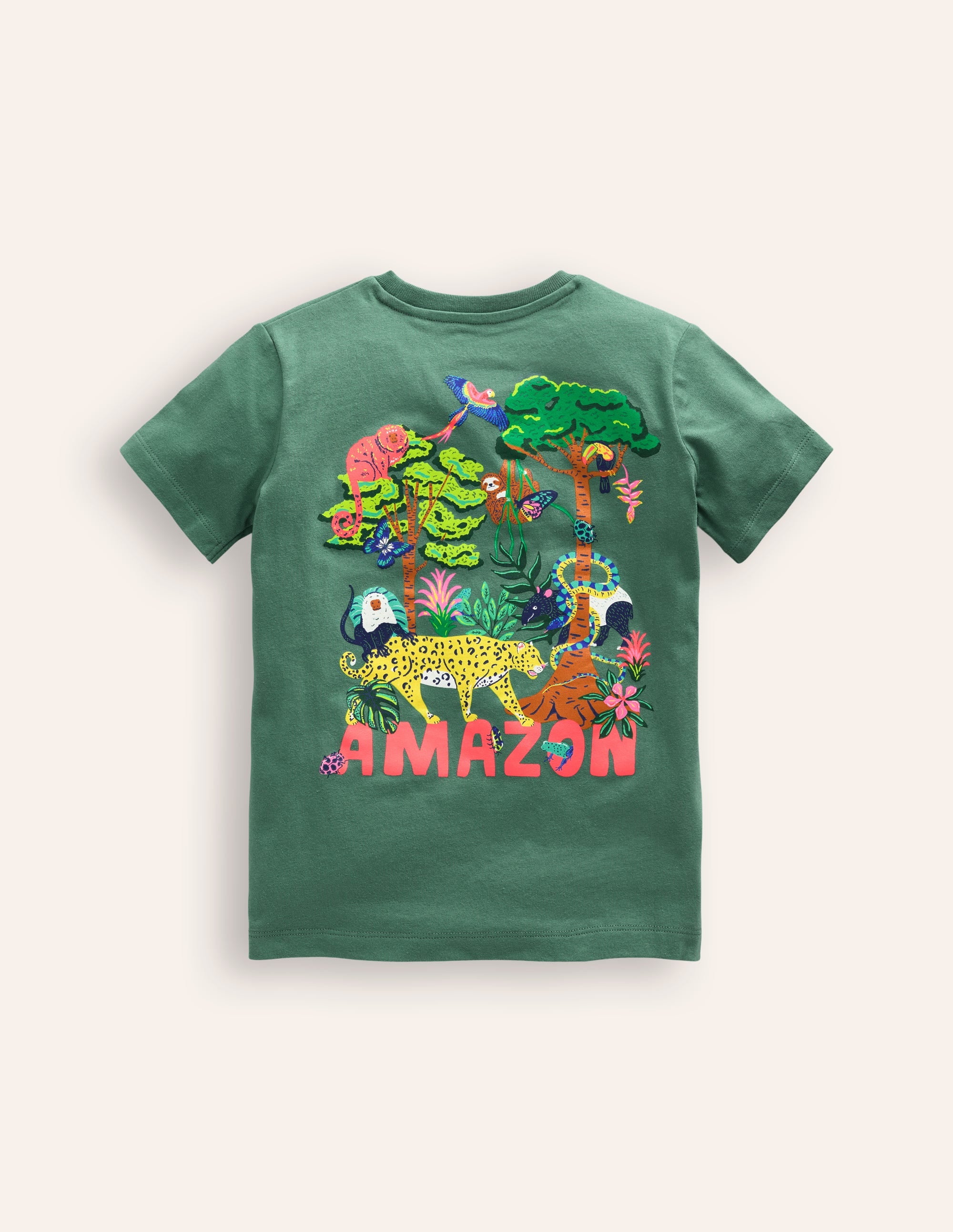 T-Shirt mit Druck auf Vorder- und Rückseite-Fichtengrün Amazonas - Image 2