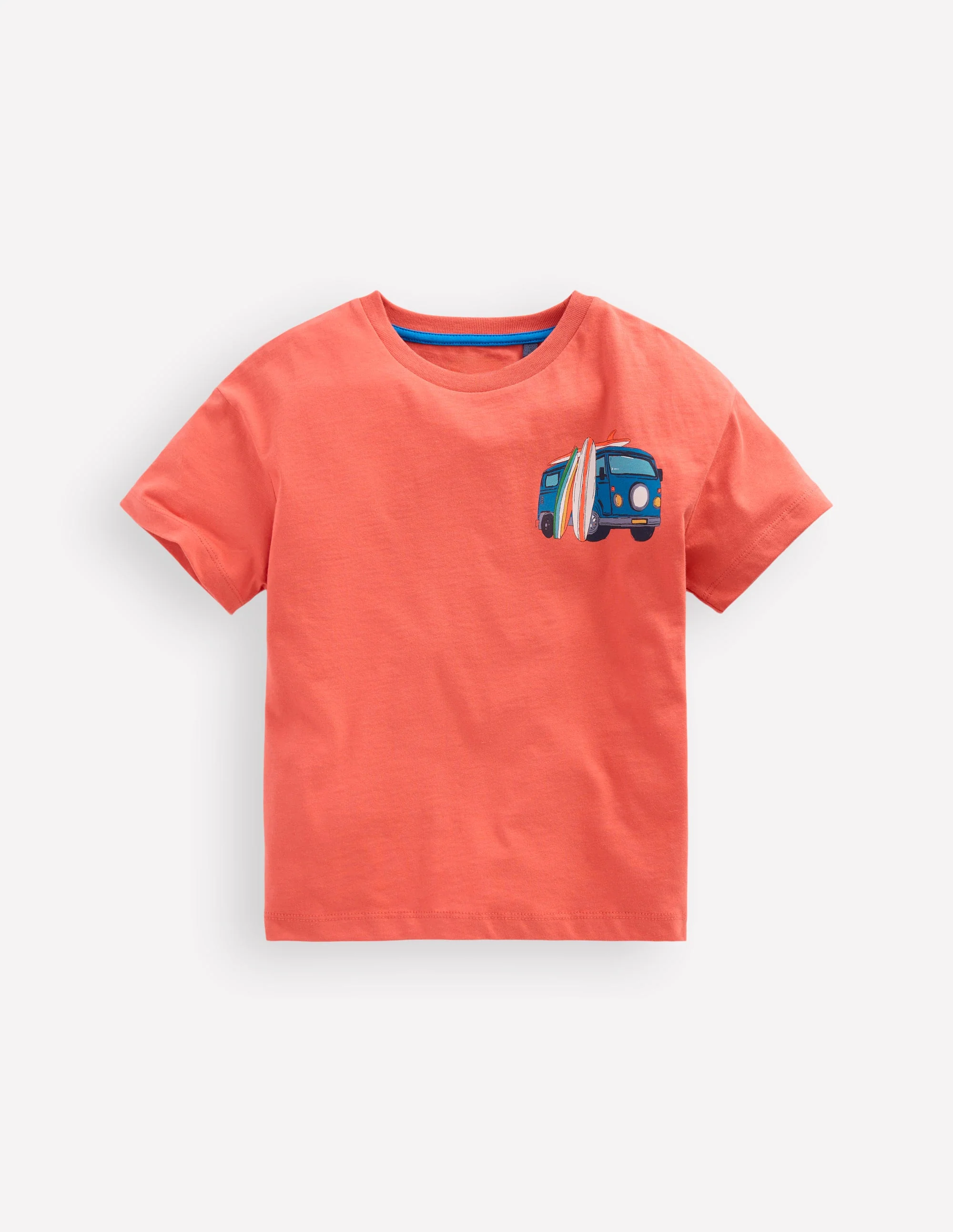 T-Shirt mit Druck auf Vorder- und Rückseite-Gebranntes Sienna Camper - Image 5