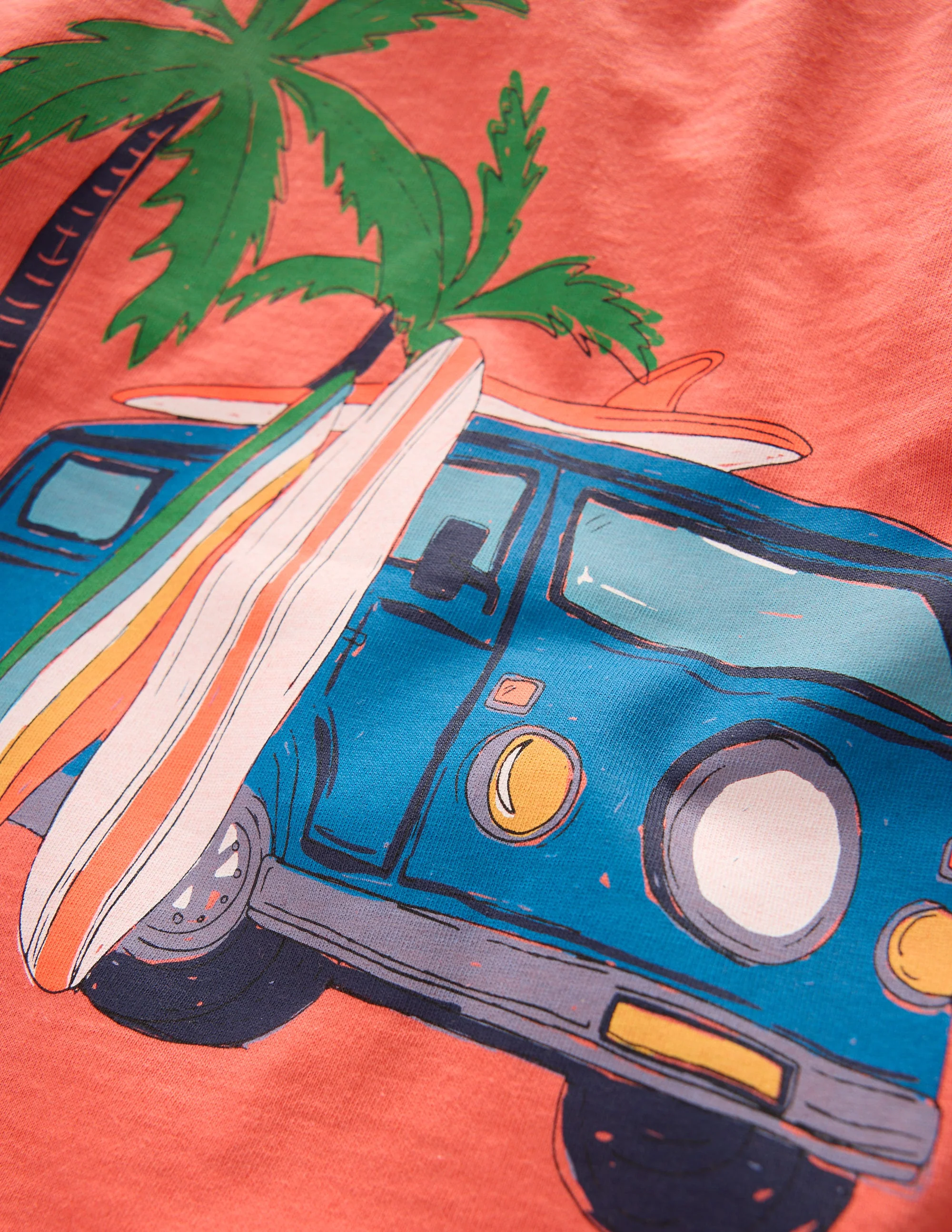 T-Shirt mit Druck auf Vorder- und Rückseite-Gebranntes Sienna Camper - Image 7