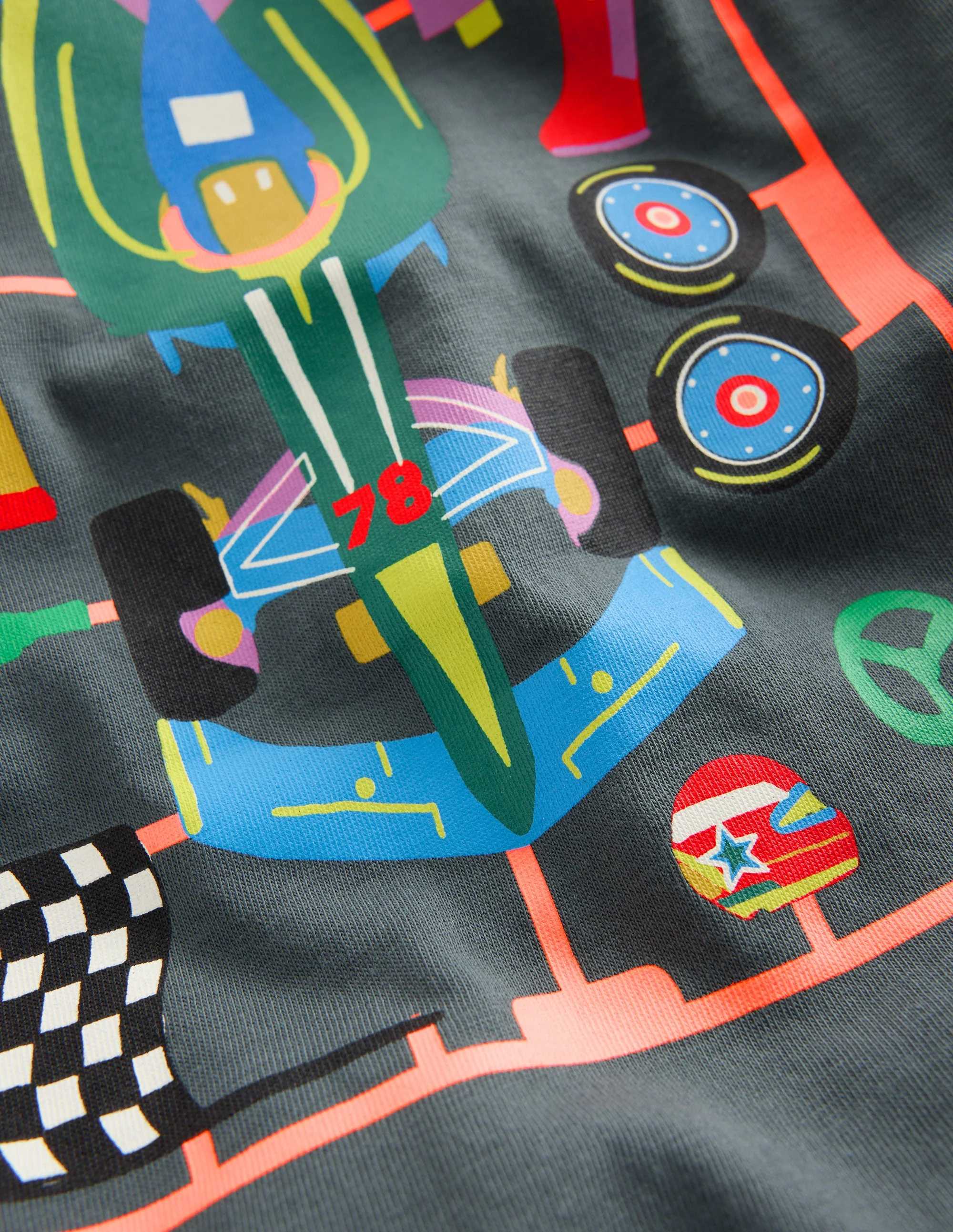 T-Shirt mit Druck auf Vorder- und Rückseite-Rauchgrau Karosserie - Image 3