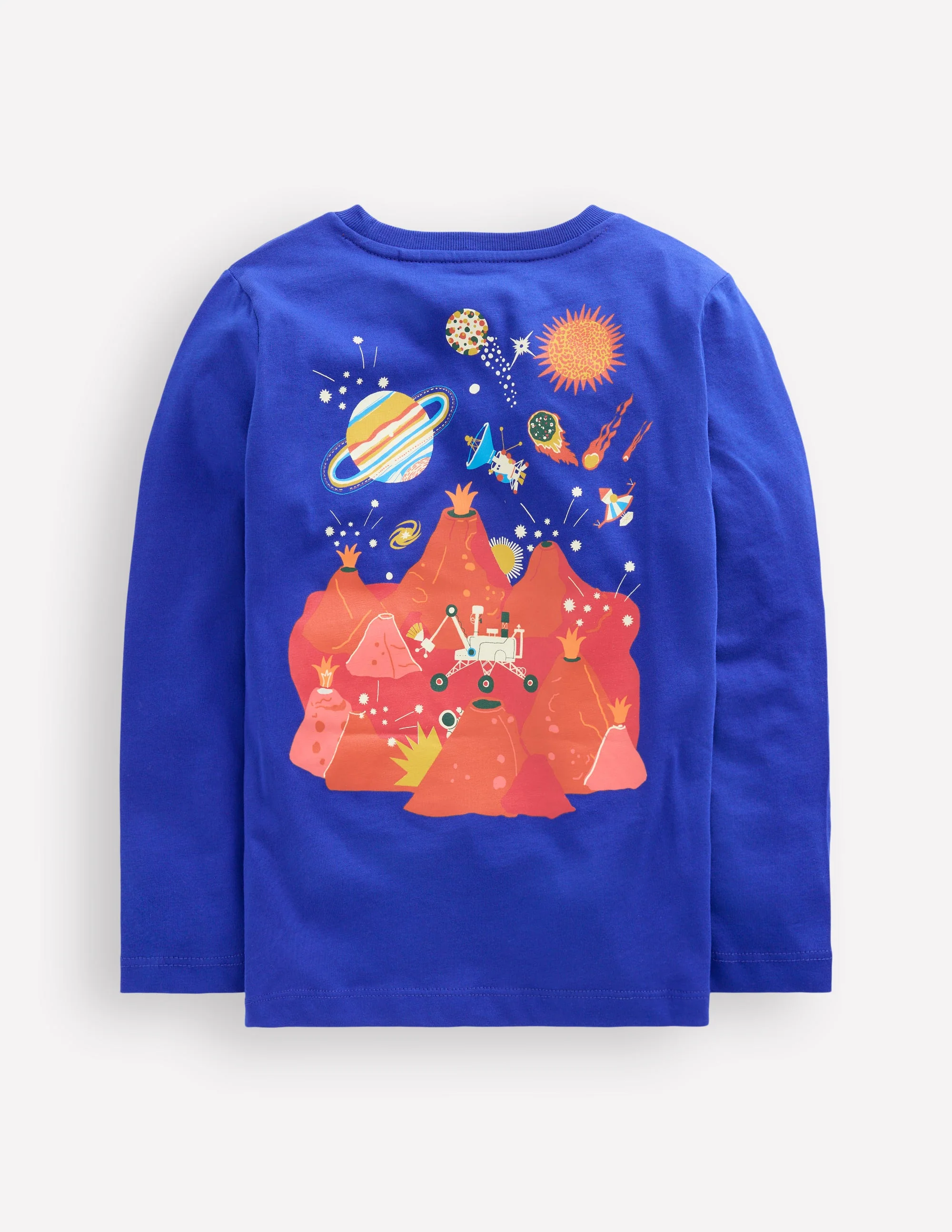 T-Shirt mit Druck auf Vorder- und Rückseite-Saphirblau Weltall - Image 2