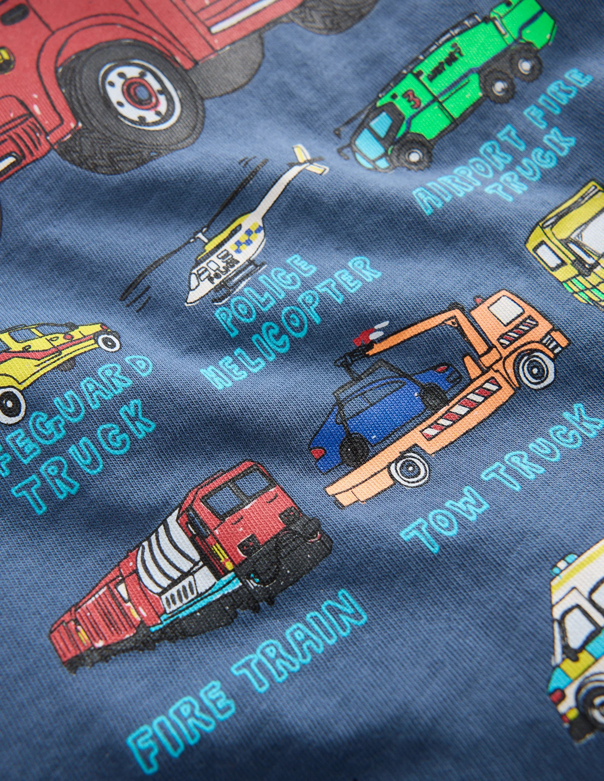 T-Shirt mit Druck auf Vorder- und Rückseite-Vintage Indigo Truck - Image 3