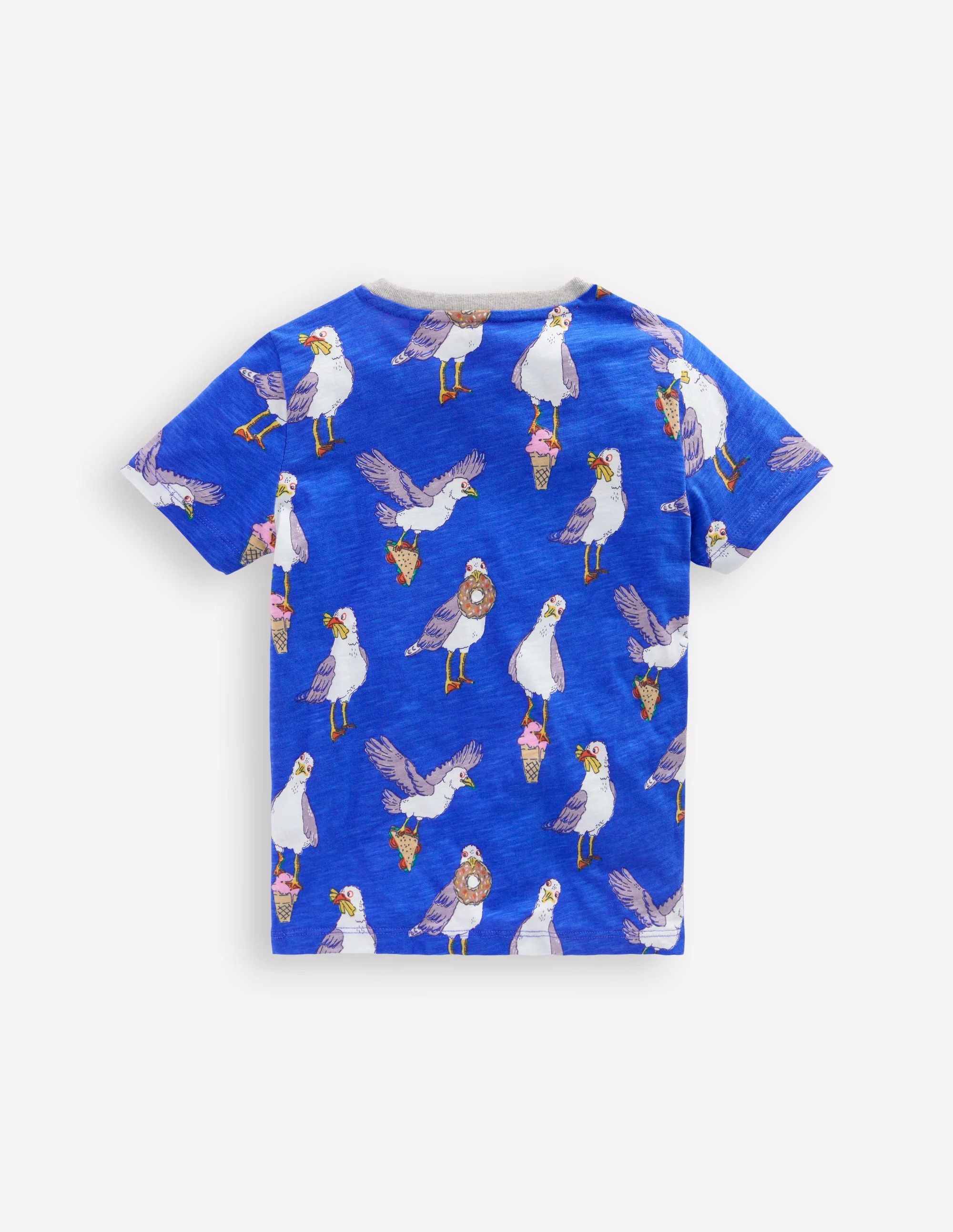 T-Shirt mit durchgehendem Muster-Galerieblau Möwen - Image 2