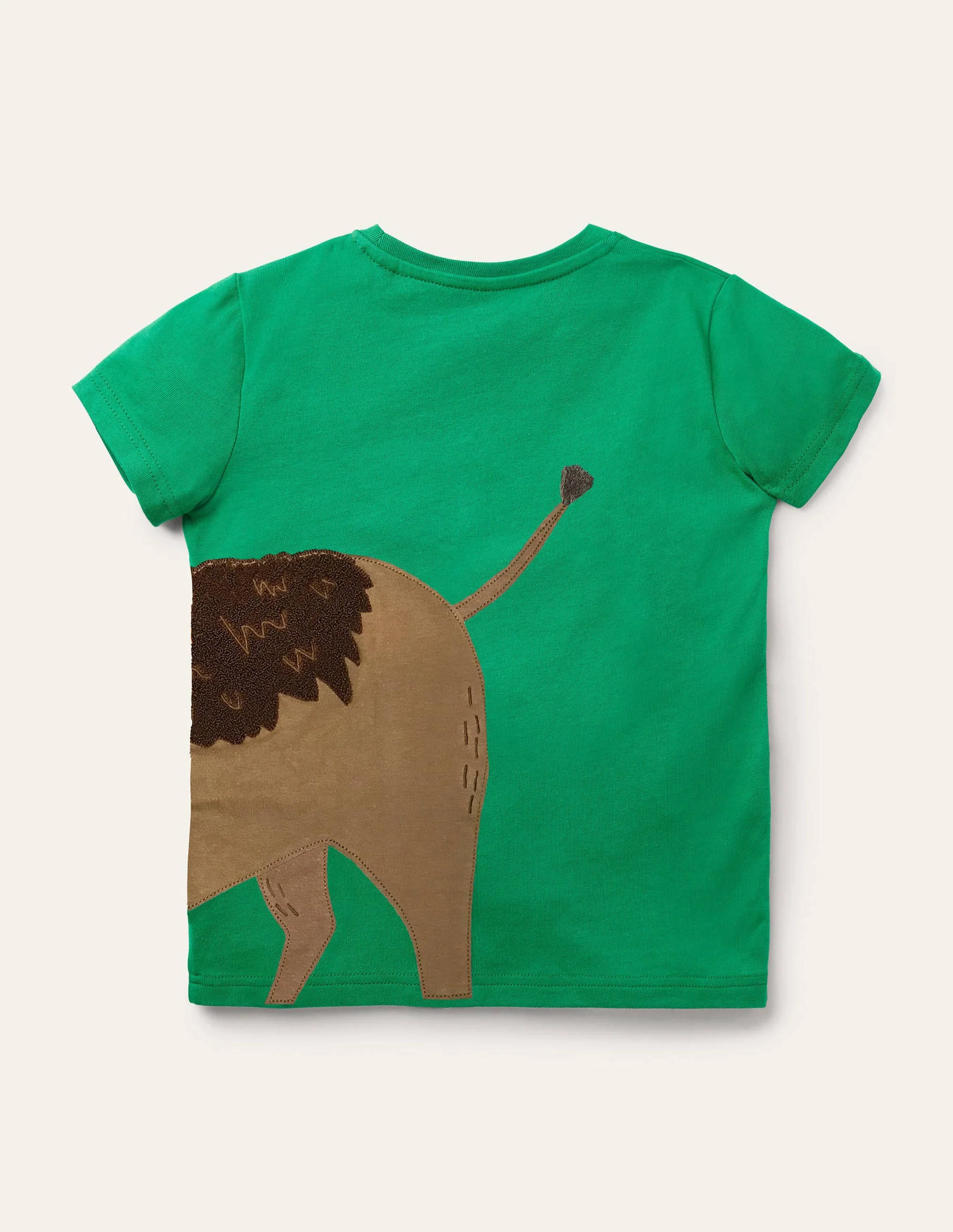T-Shirt mit exotischer Tierapplikation-Baumgrün, Warzenschwein - Image 2