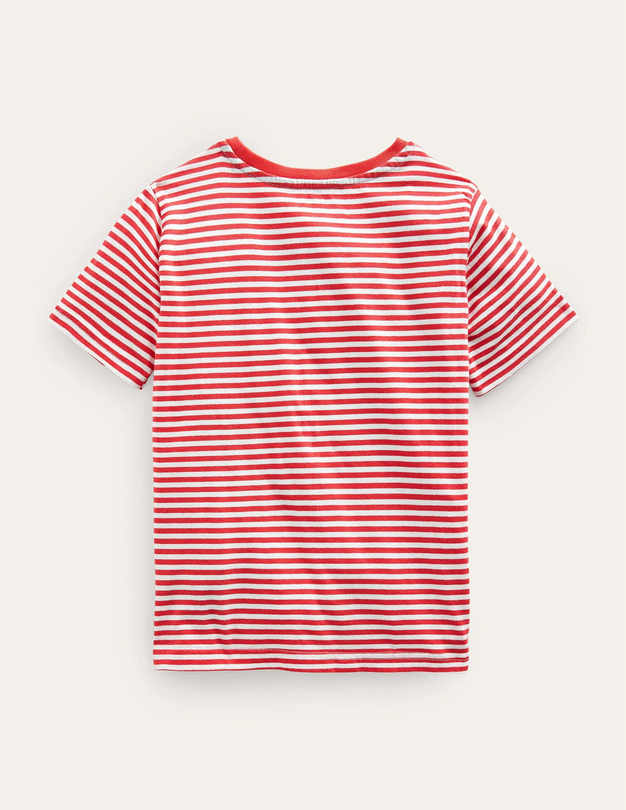 T-Shirt mit fröhlicher Applikation-Marmeladenrot/Naturweiß, Meerschweinchen - Image 2