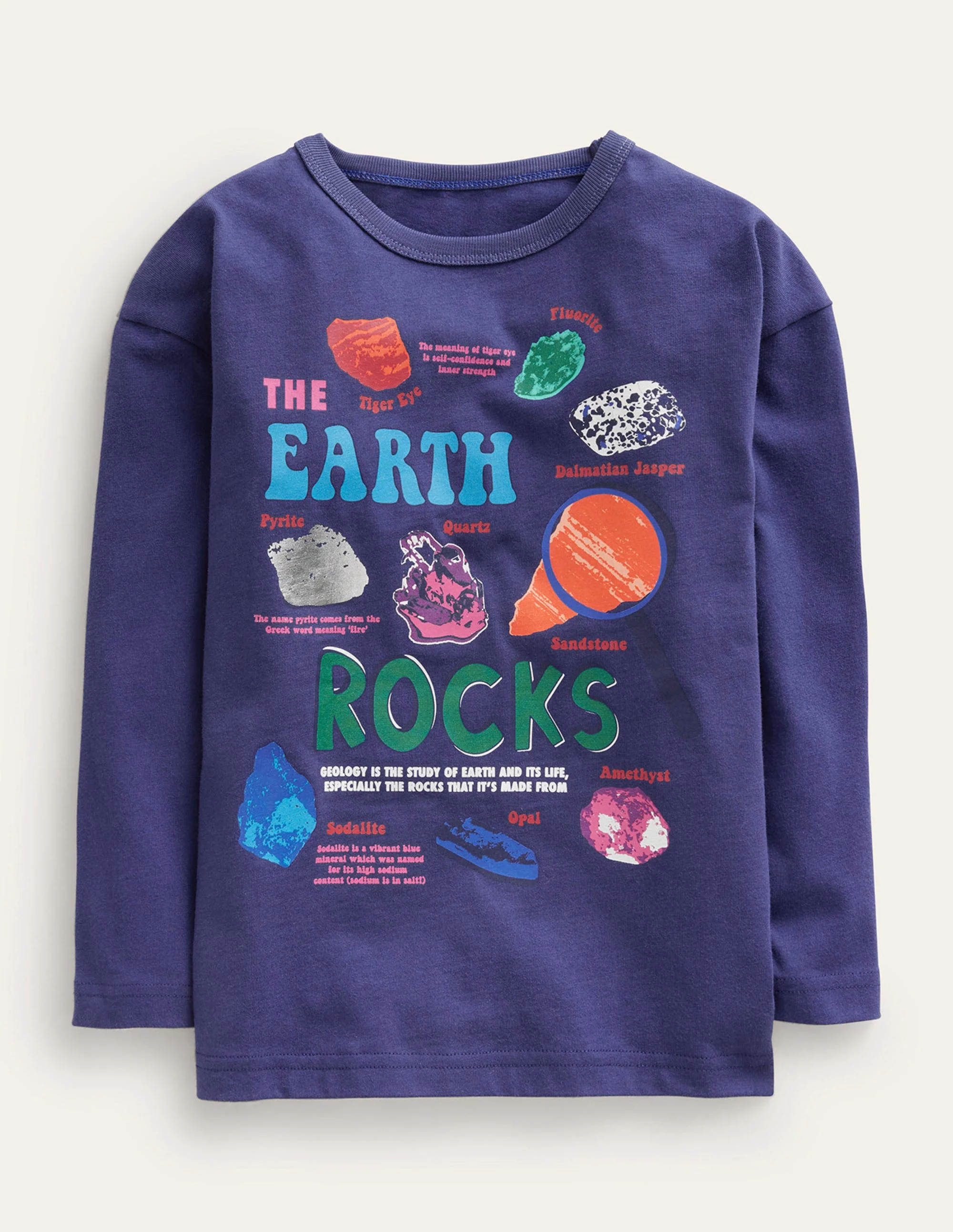 T-Shirt mit Gestein-Design-Segelblau