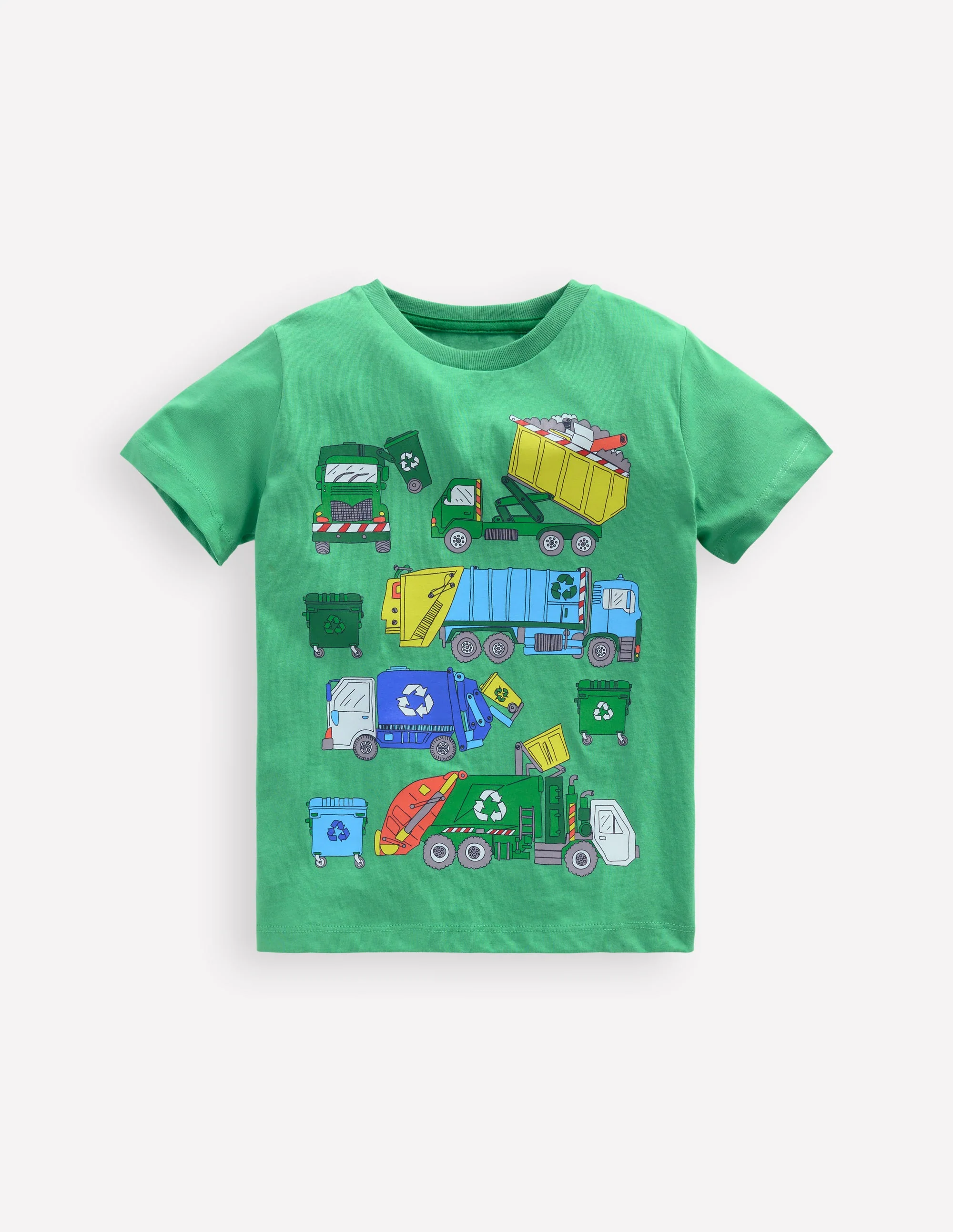 T-Shirt mit Grafik-Aloe-Grün Müllfahrzeuge