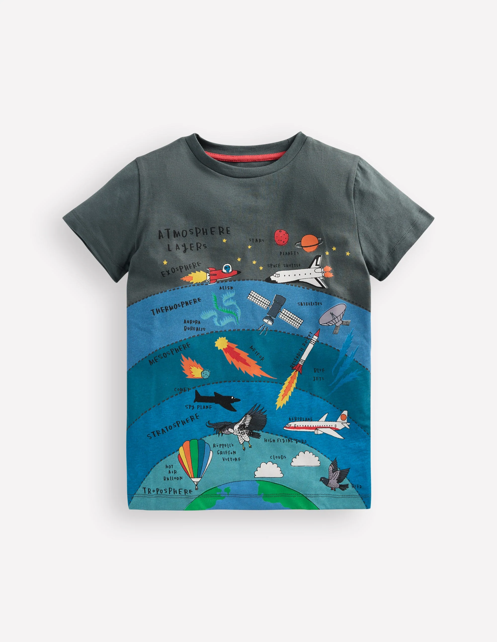 T-Shirt mit Grafik-Rauchgrau Erdatmosphäre