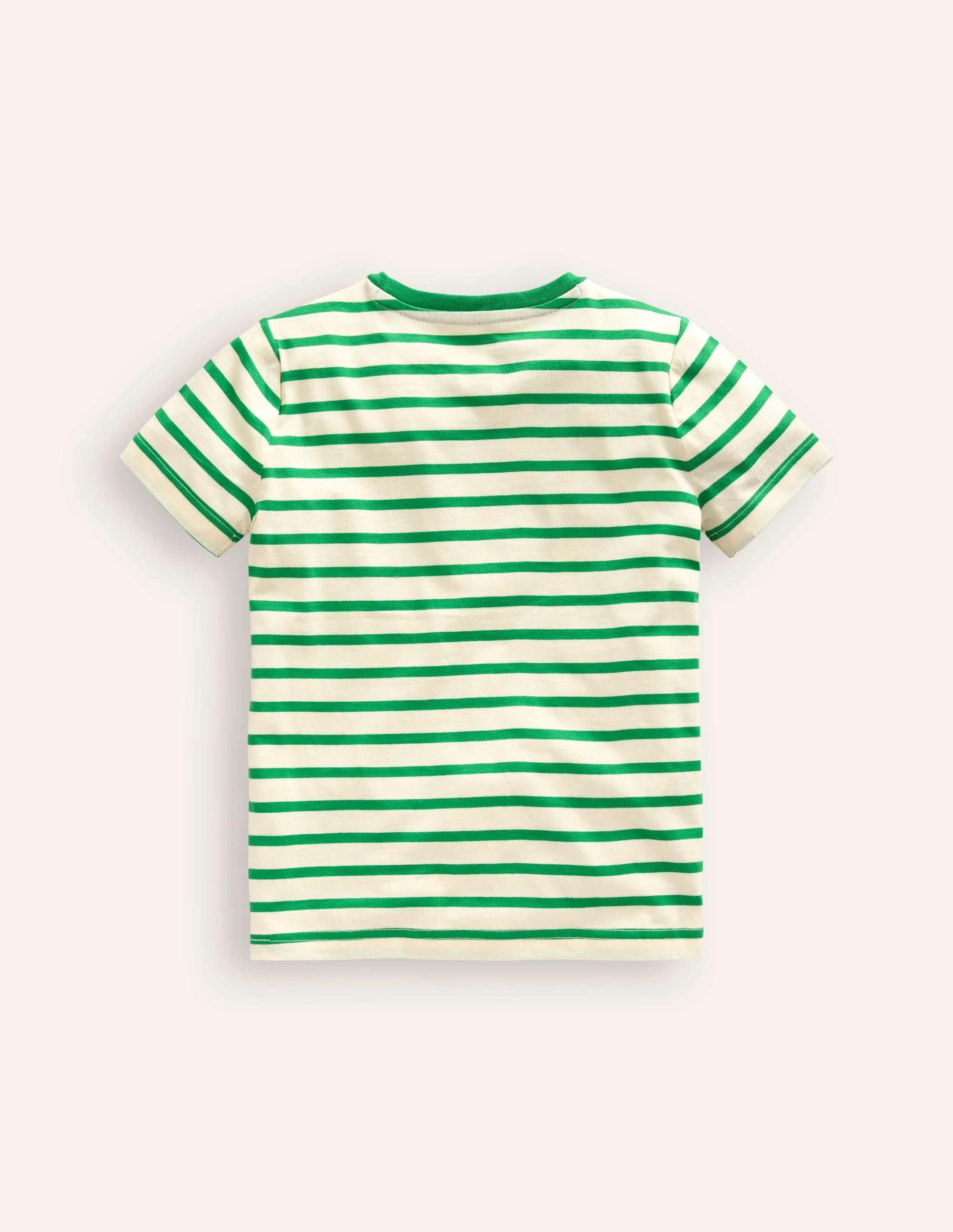T-Shirt mit großer Logo-Applikation-Stangenbohnen-Grün/ Naturweiß Bagger - Image 2
