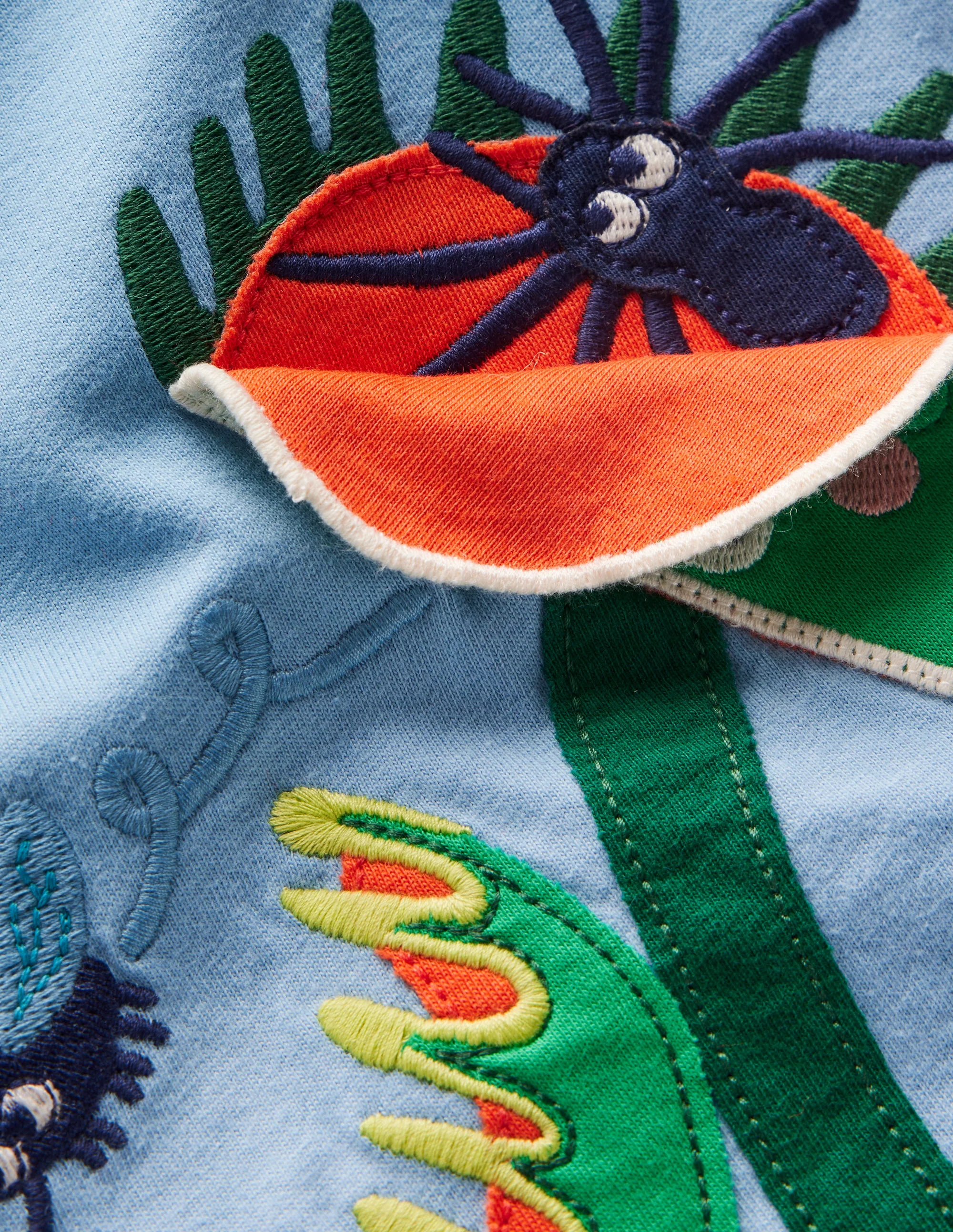 T-Shirt mit Klappe-Gletscherblau Fliegenfalle - Image 3