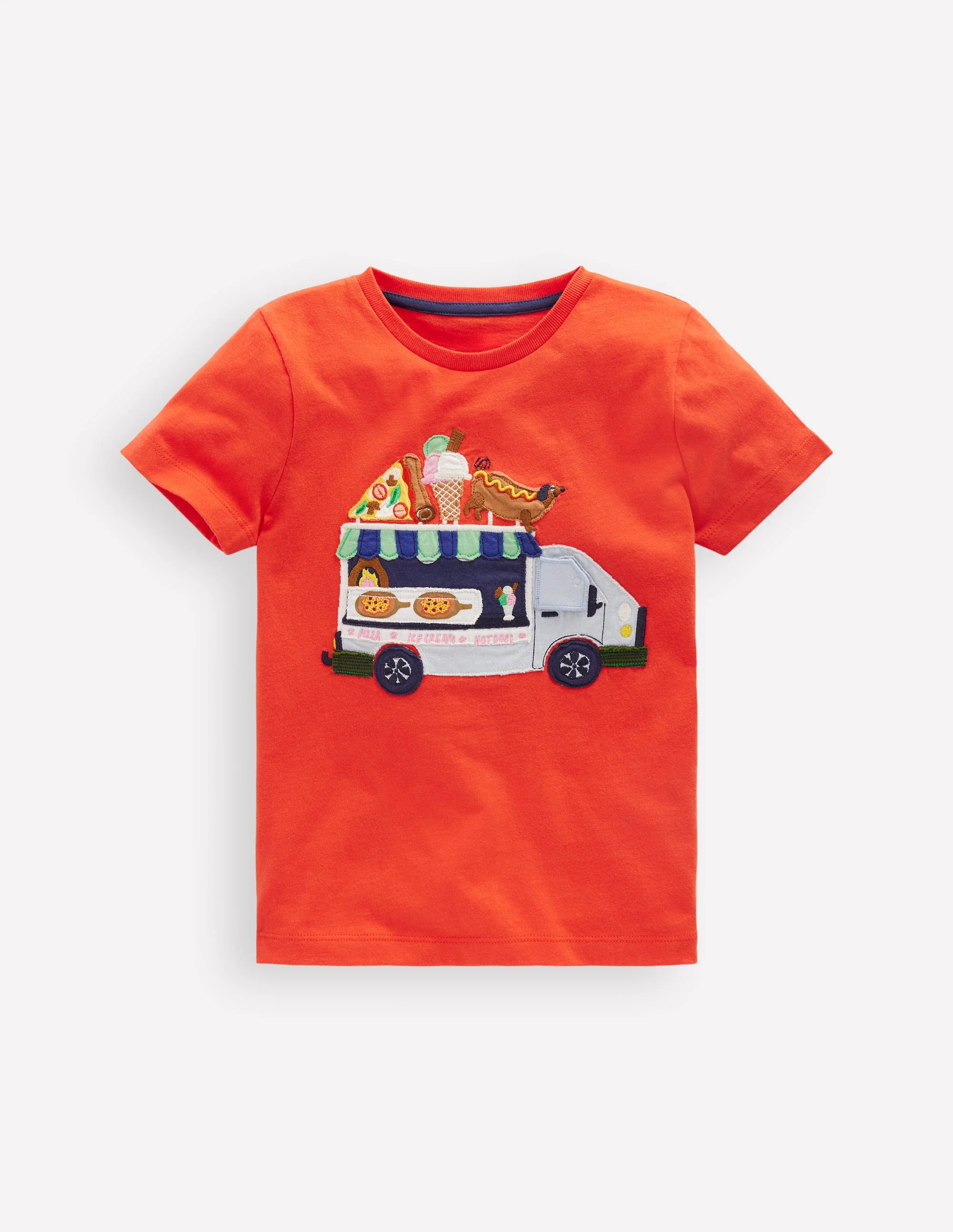 T-Shirt mit Klappe-Knallrot