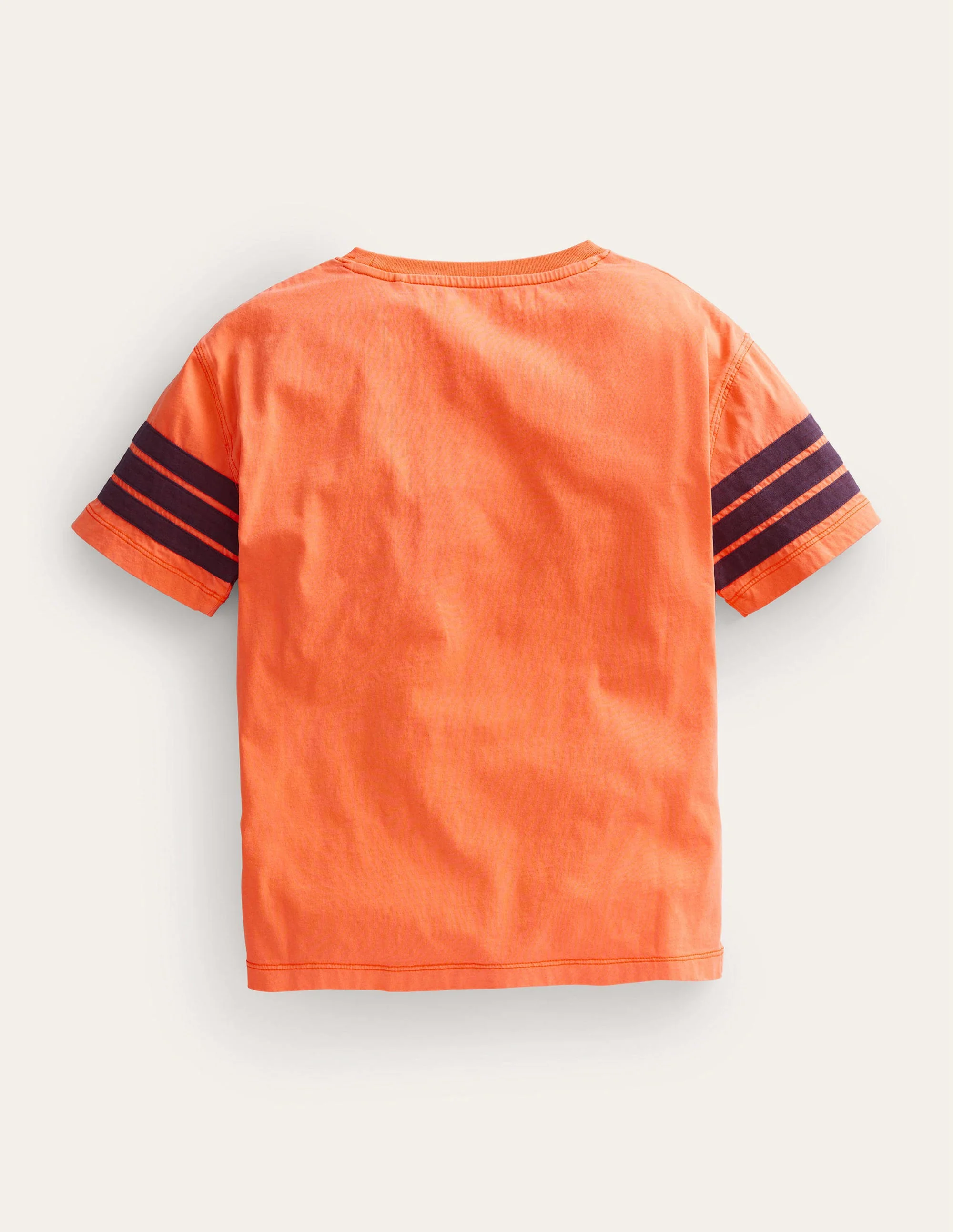 T-Shirt mit Kontraststreifen-Neonorange - Image 2