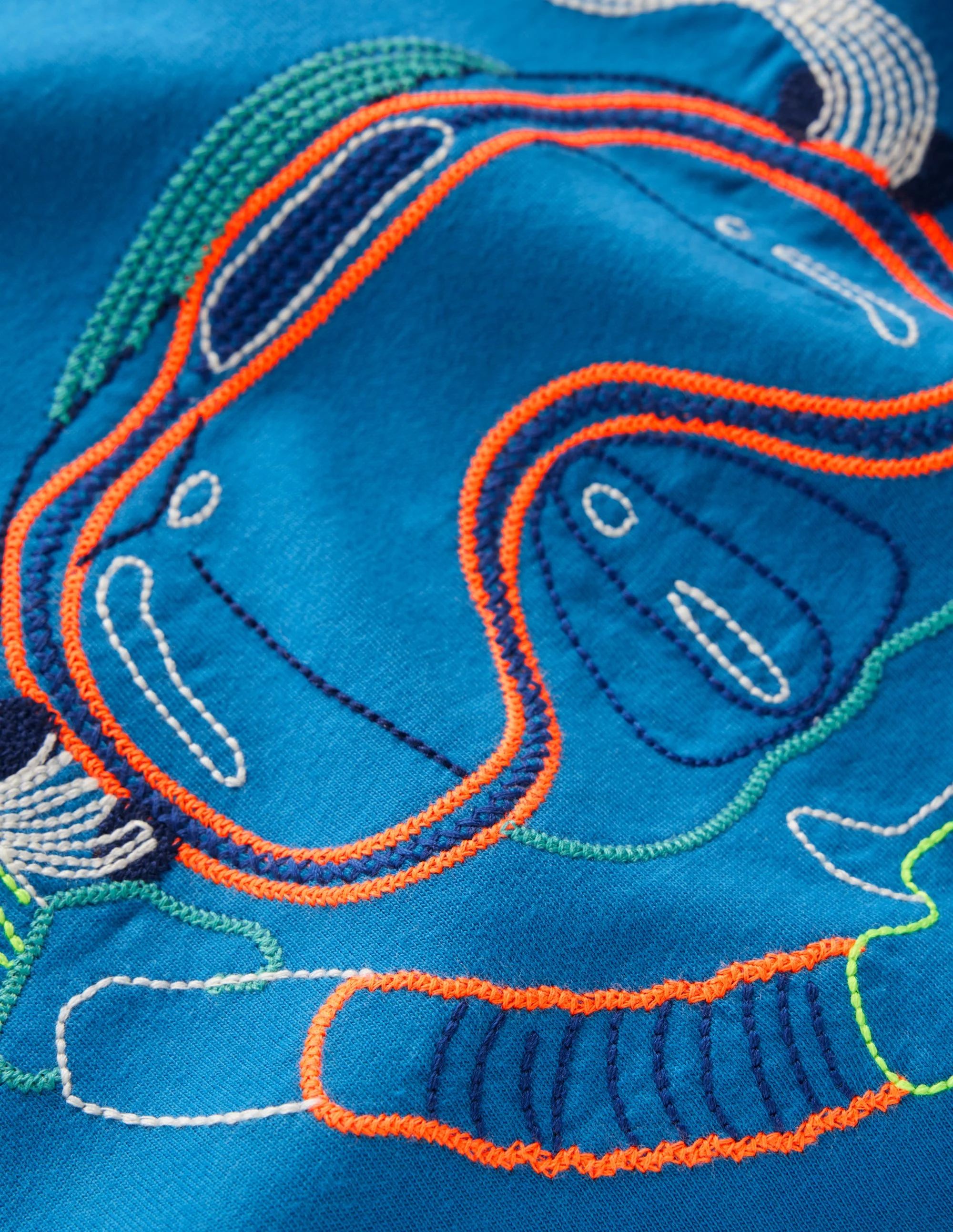 T-Shirt mit Linienstich-Brillant Blau Schnorchel - Image 3