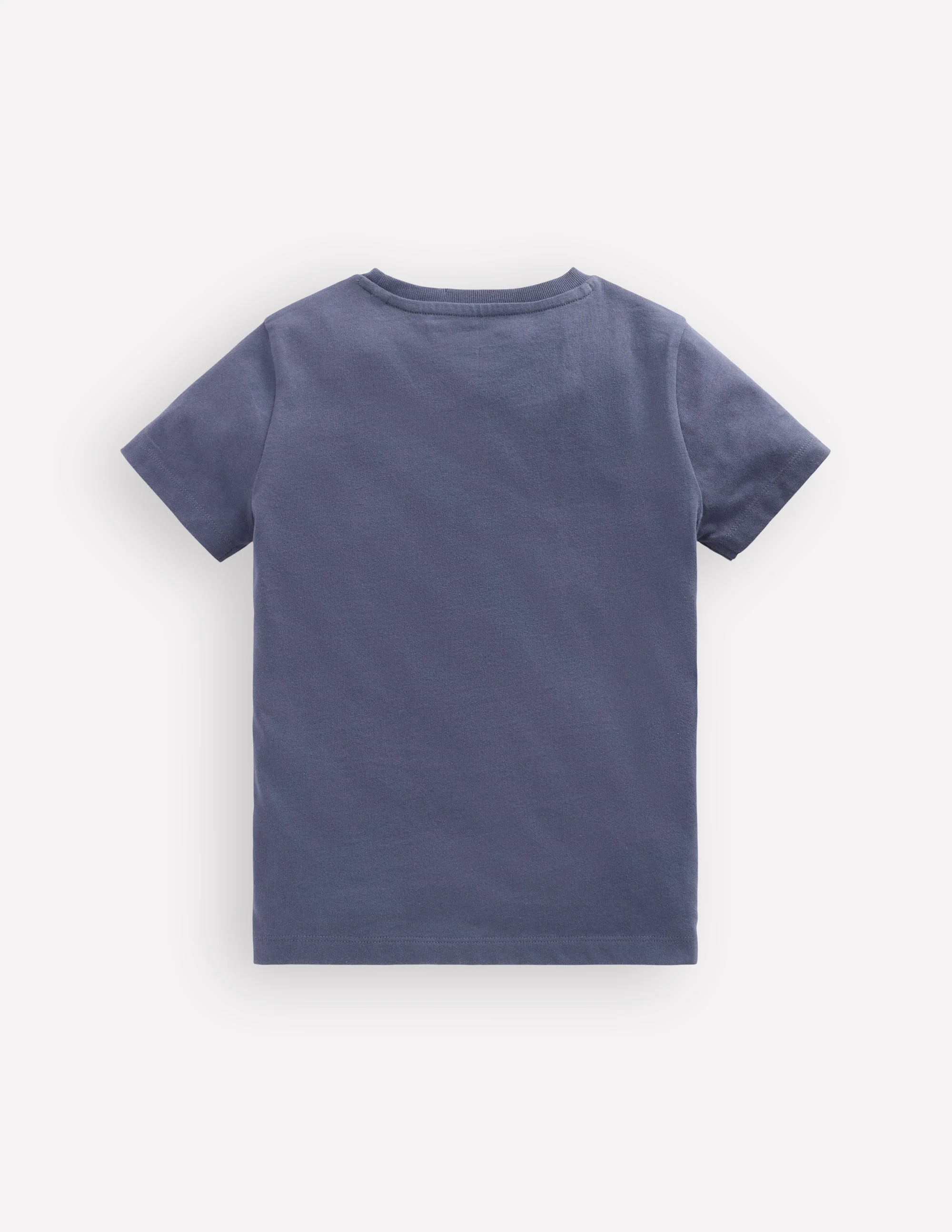 T-Shirt mit Linienstich-Vintage Indigoblau Kopfhörer - Image 3
