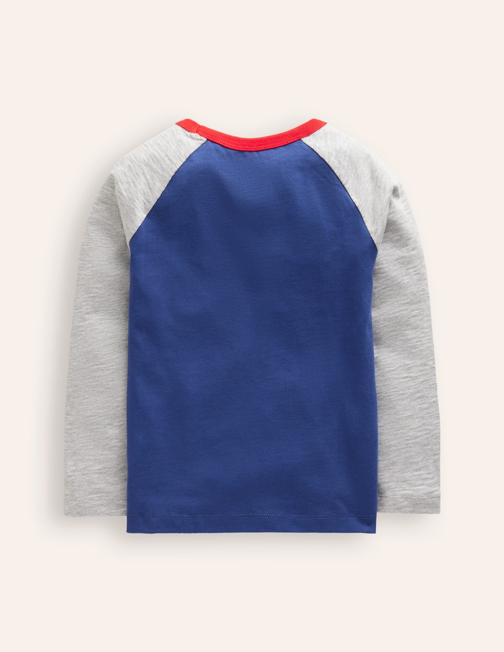 T-Shirt mit Logodruck und Raglanärmeln-Segelblau, Fußball - Image 2