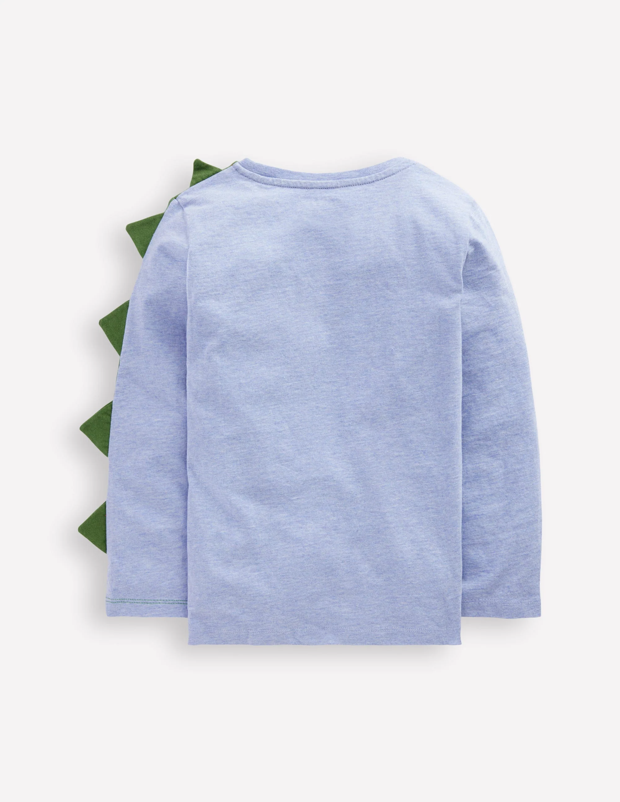T-Shirt mit lustiger Applikation-Blau Meliert Dino - Image 2
