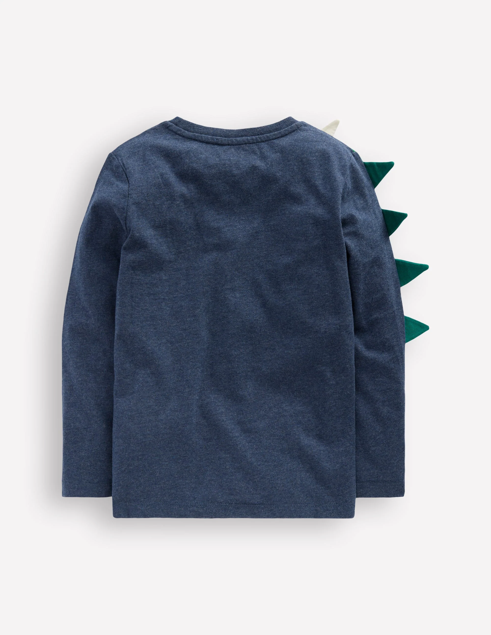 T-Shirt mit lustiger Applikation-Blau Meliert Drachenfeuer - Image 2