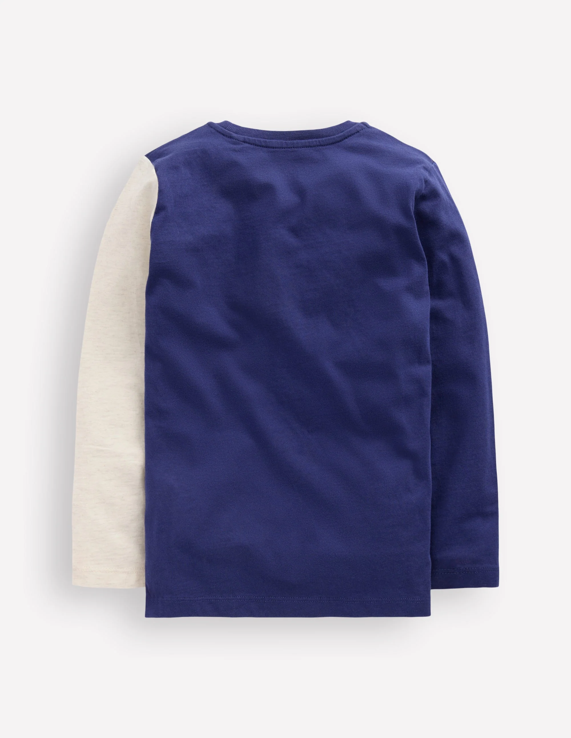 T-Shirt mit lustiger Applikation-Blau Meliert Eisbär - Image 2
