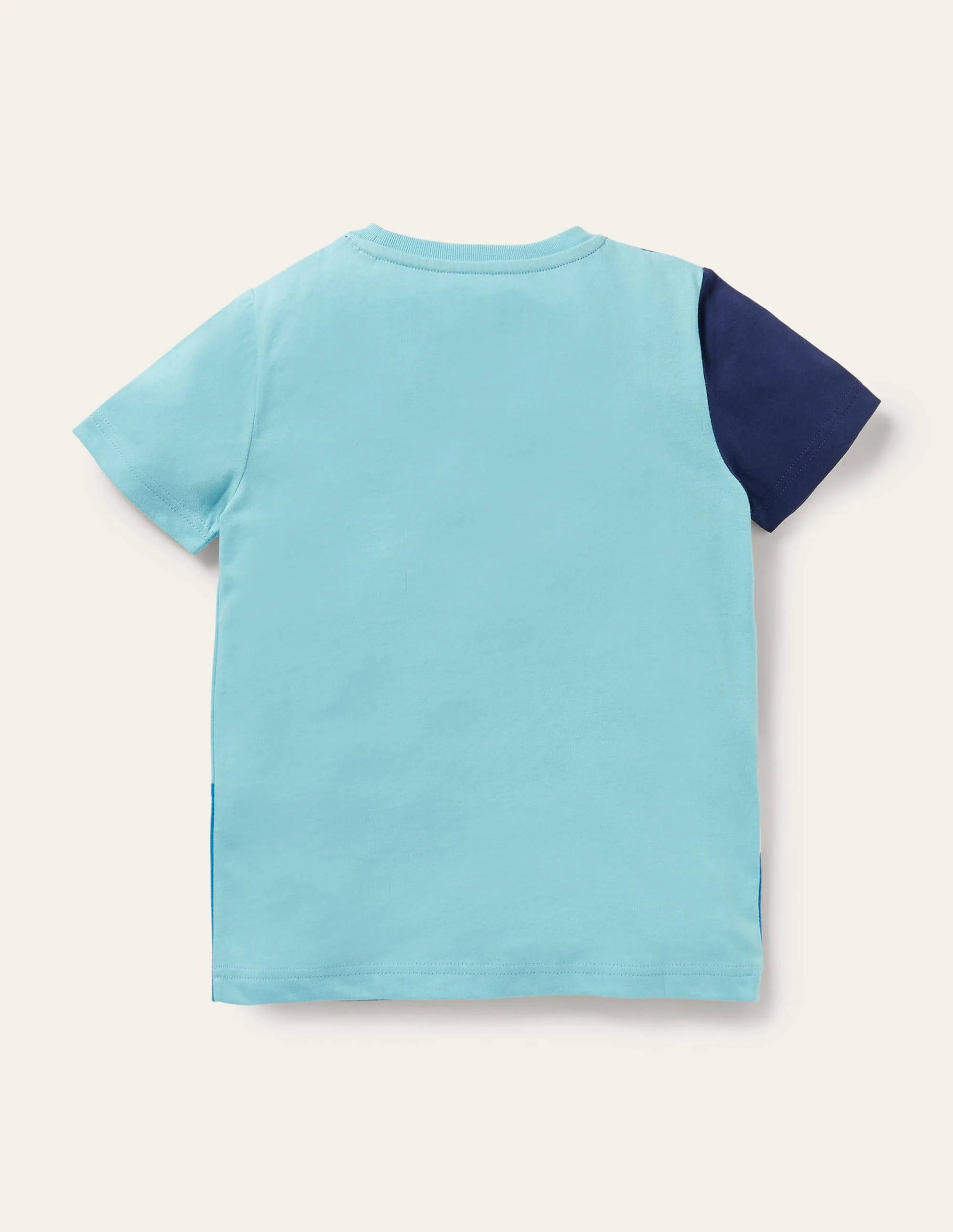 T-Shirt mit Papageitaucher-Applikation-Surfbrett-Blau, Papageitaucher - Image 2