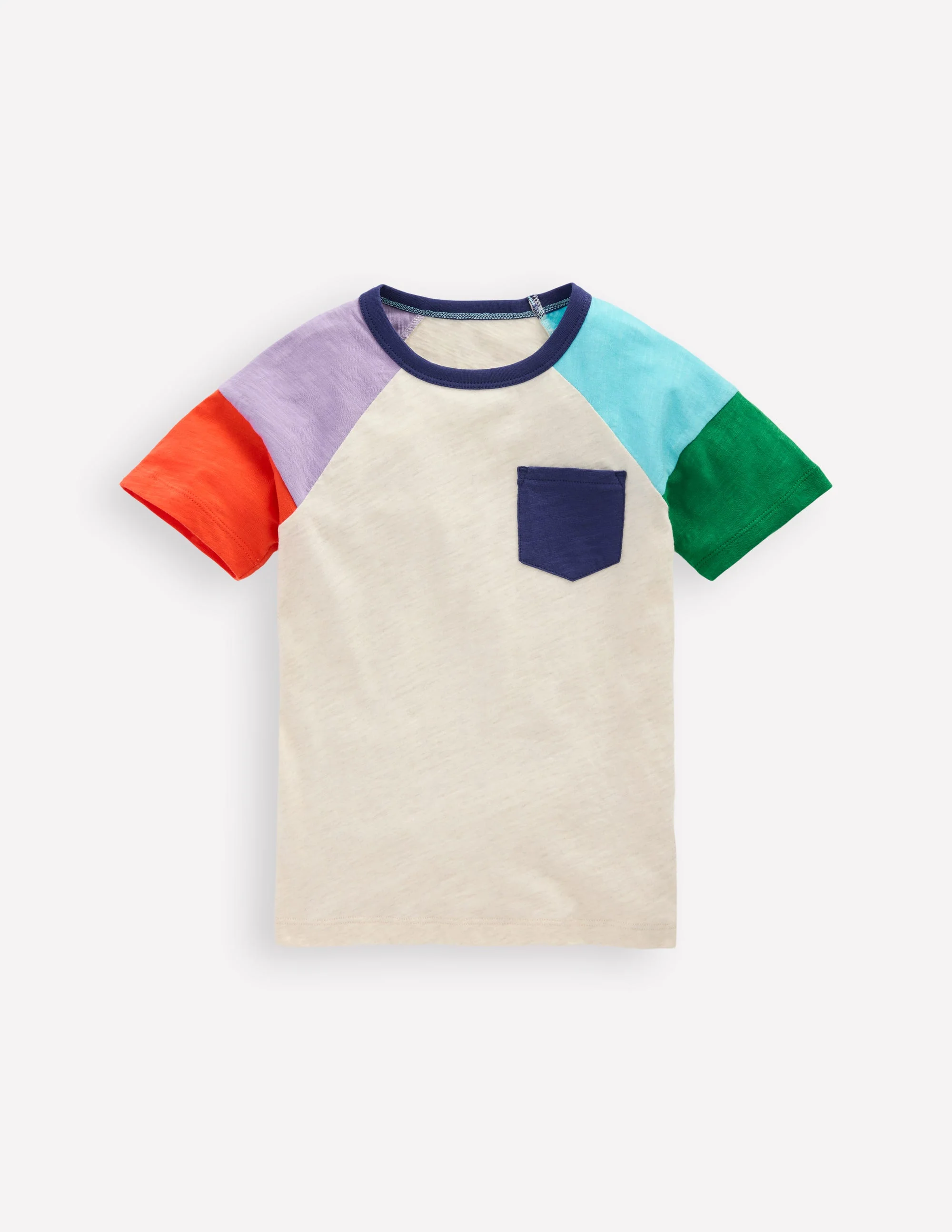 T-Shirt mit Raglanärmeln-Beige