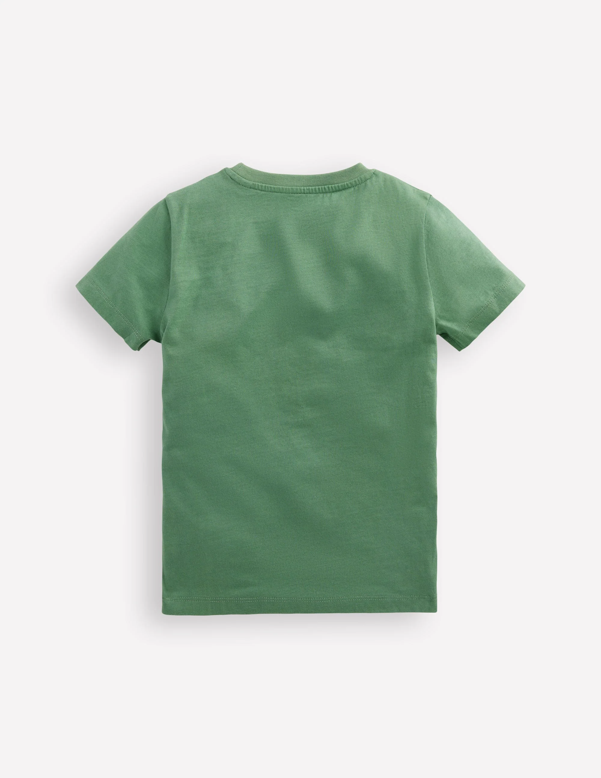 T-Shirt mit Reißverschlussapplikation-Krötengrün Dinosaurier - Image 2