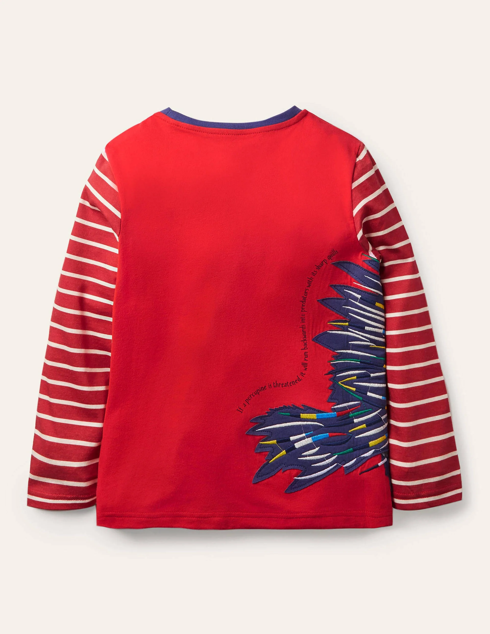 T-Shirt mit Rundum-Applikation-Rockabilly-Rot, Stachelschwein - Image 2