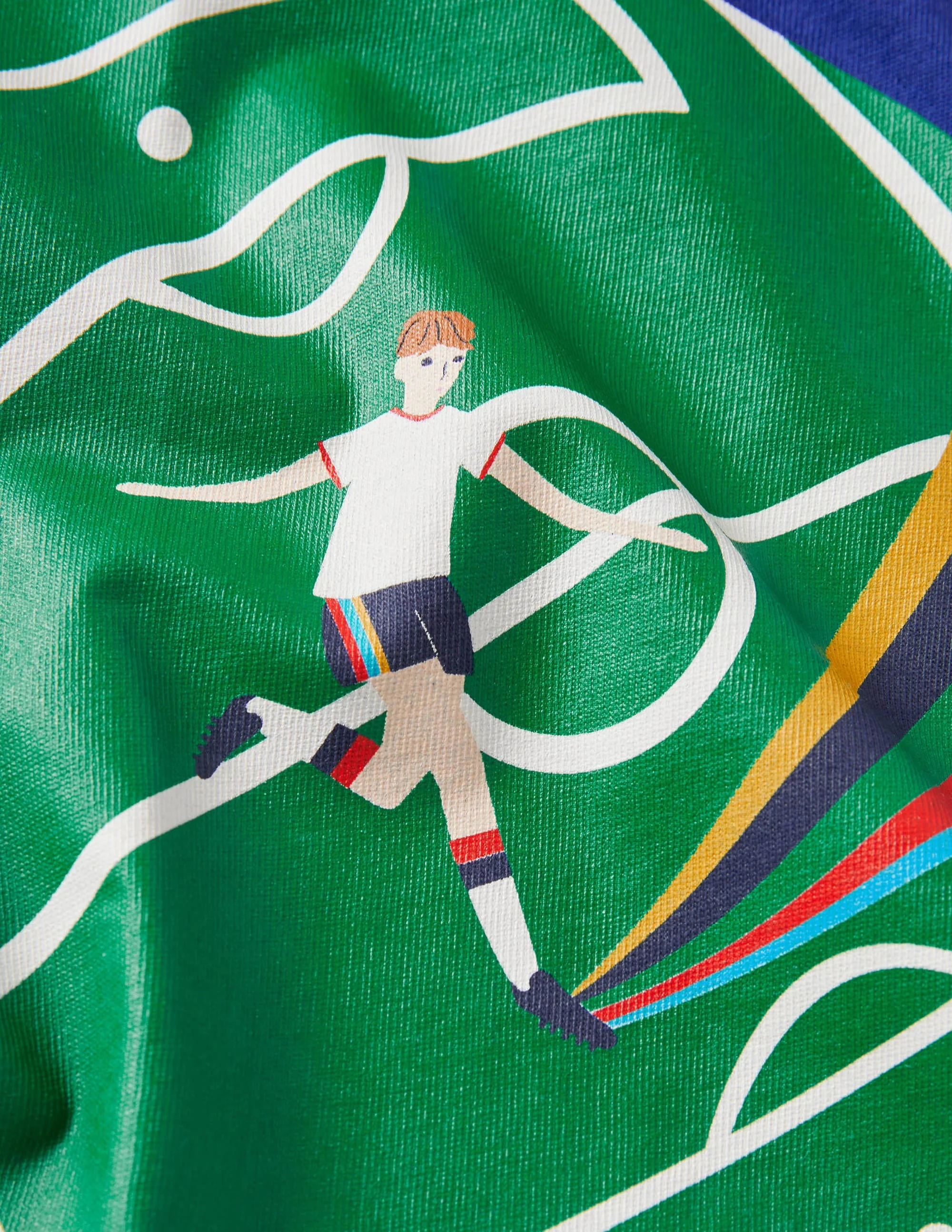 T-Shirt mit Sportgrafik-Wellenblau, Fußball - Image 3