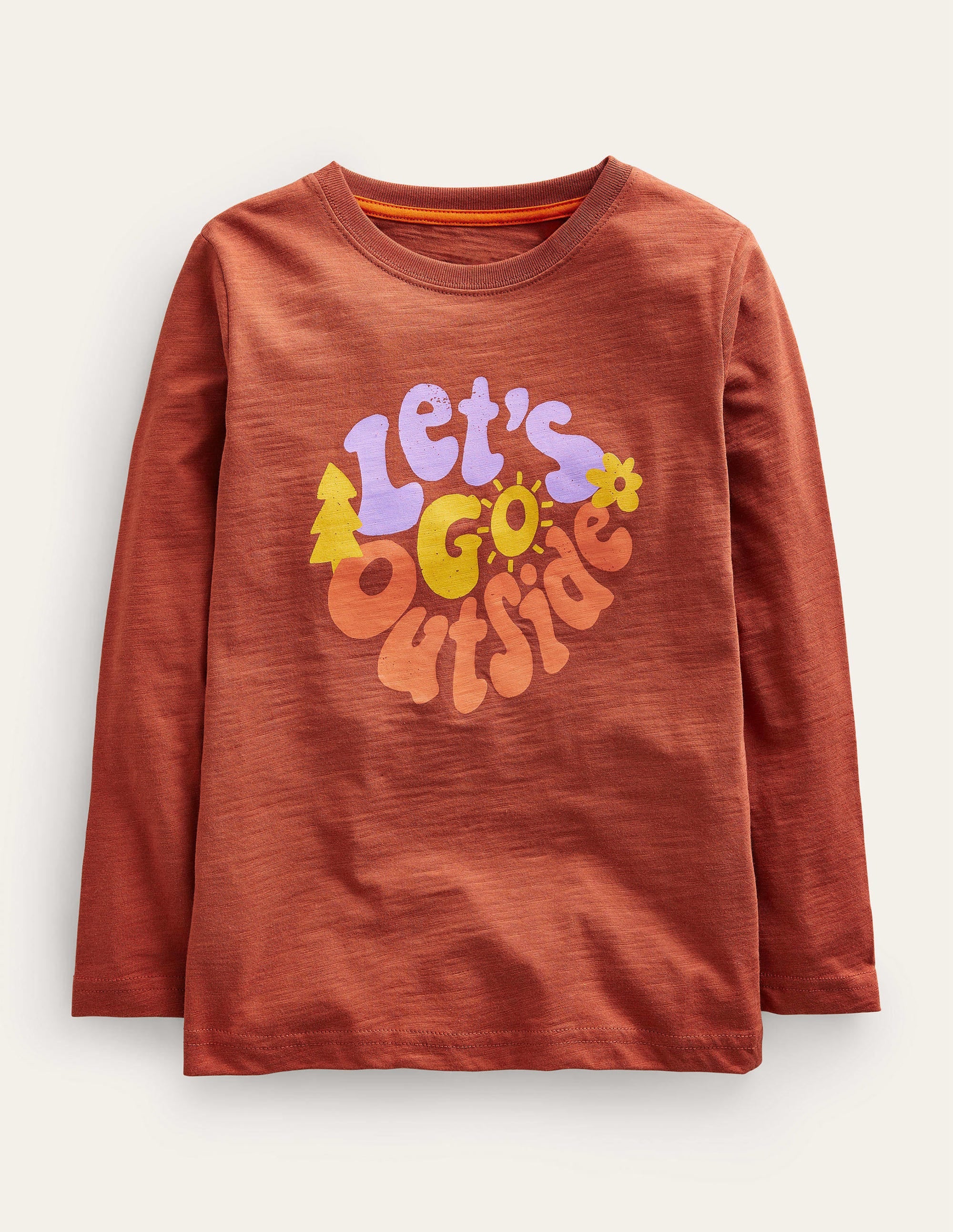T-Shirt mit Spruch-Kastanienbraun