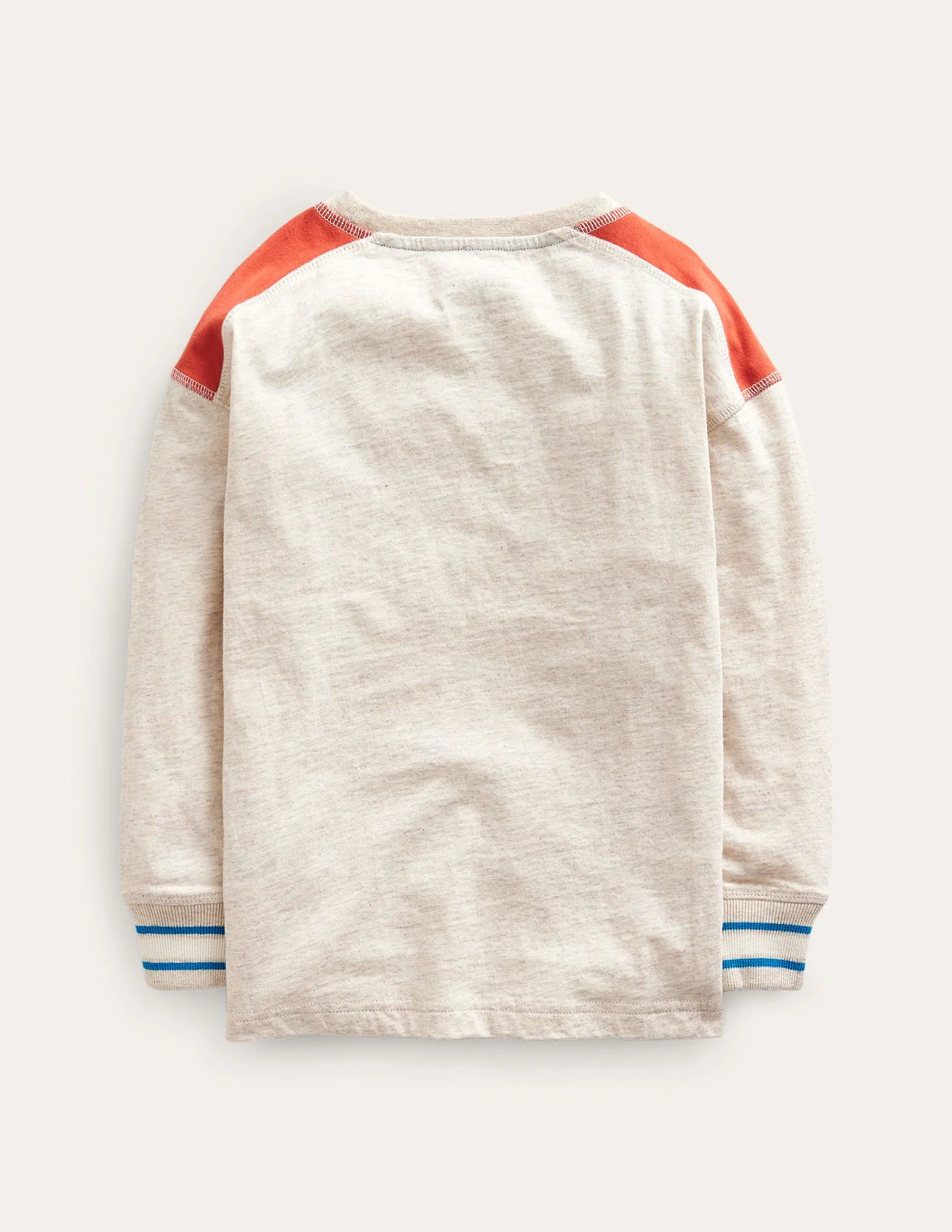 T-Shirt mit strukturierten Details-Haferbeige Meliert - Image 2