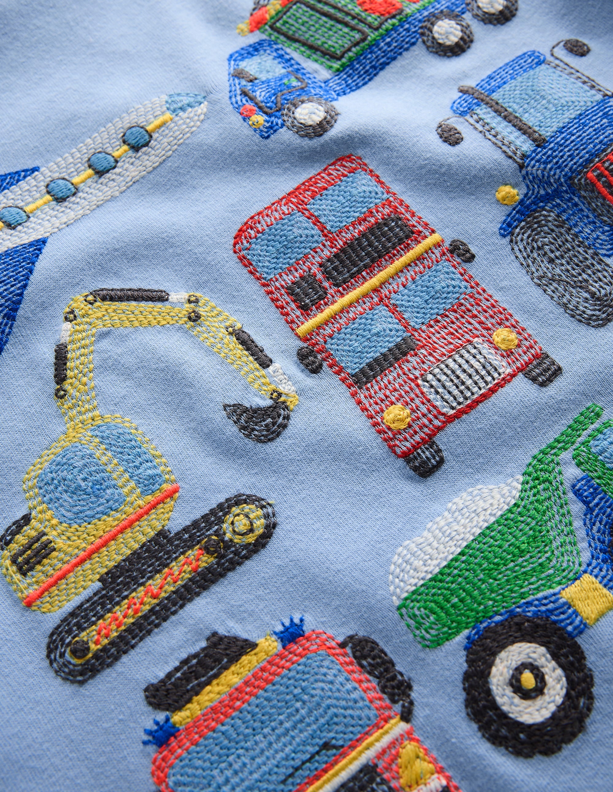 T-Shirt mit Superstitch-Design-Gletscherblau Fahrzeuge - Image 3