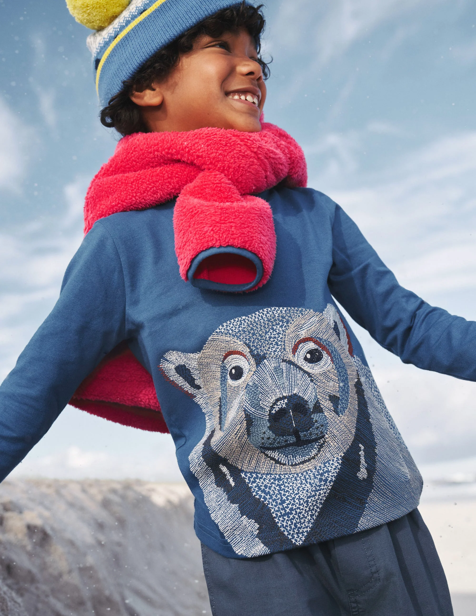 T-Shirt mit Superstitch-Himmelblau Eisbär - Image 4
