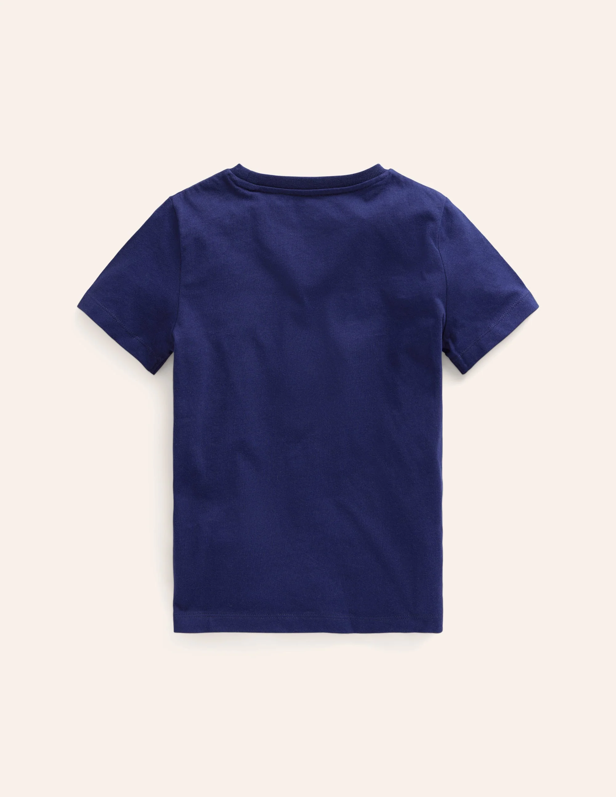 T-Shirt mit Tiermotiv im Kettenstich-Schuluniform-Marineblau Elefant - Image 2