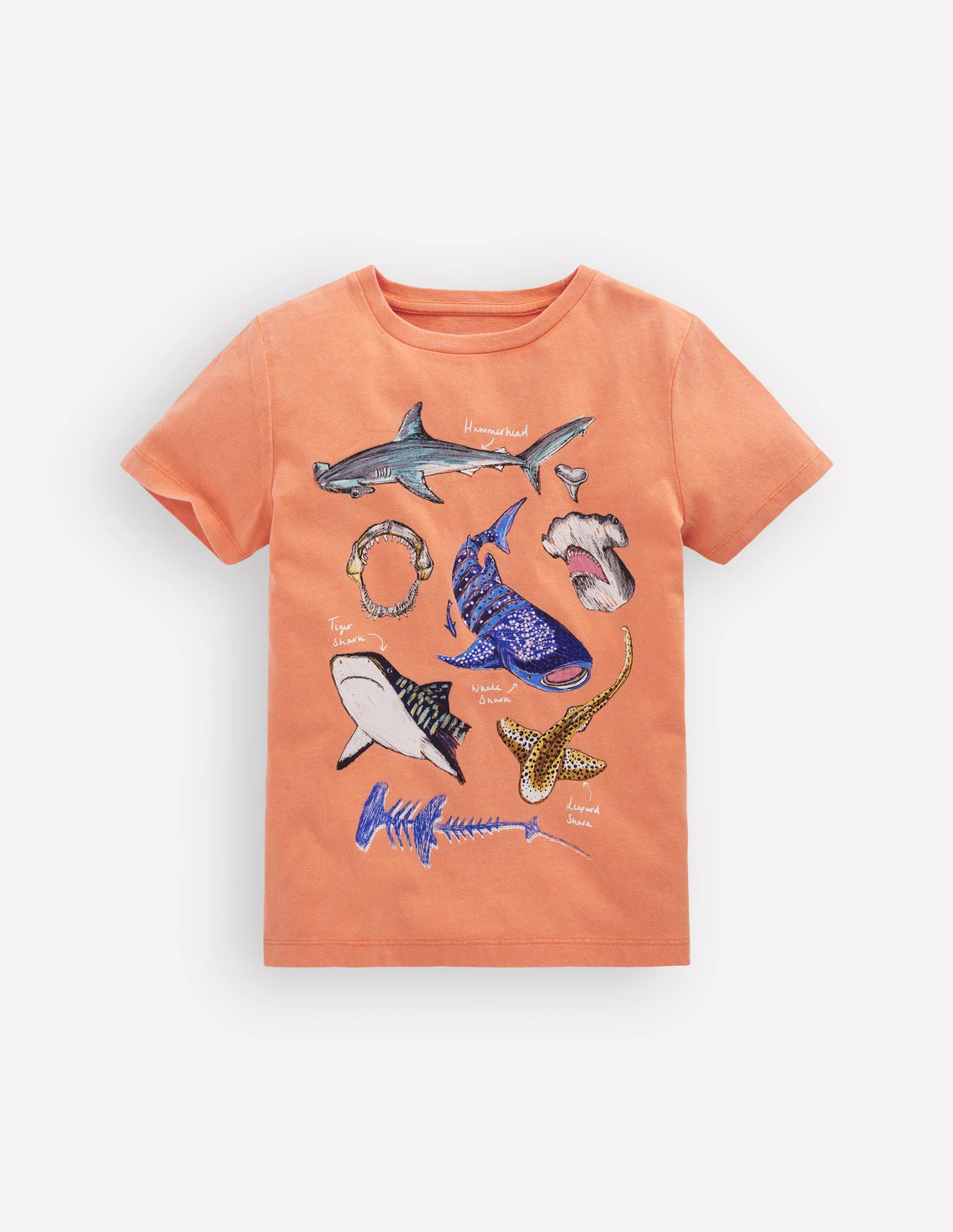 T-Shirt mit Vintage-Waschung und Grafik-ORANGE HAIE