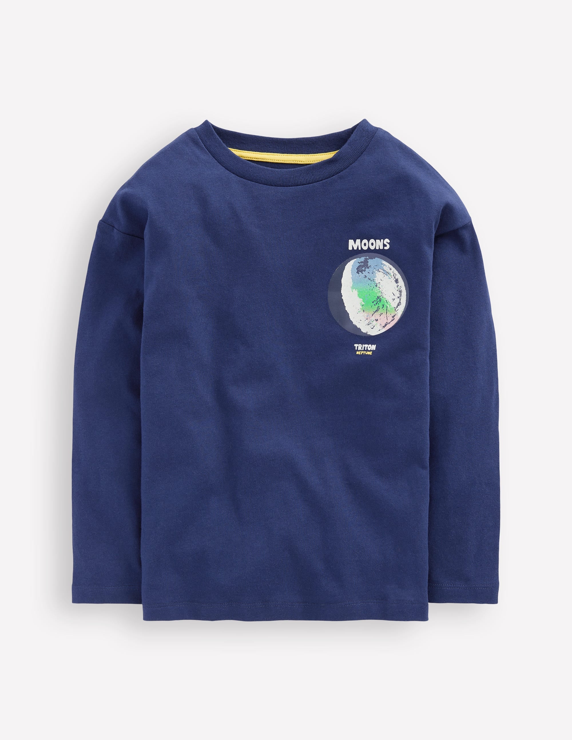 T-Shirt mit wissenschaftlichen Motiven-Schuluniform-Navy, Planeten