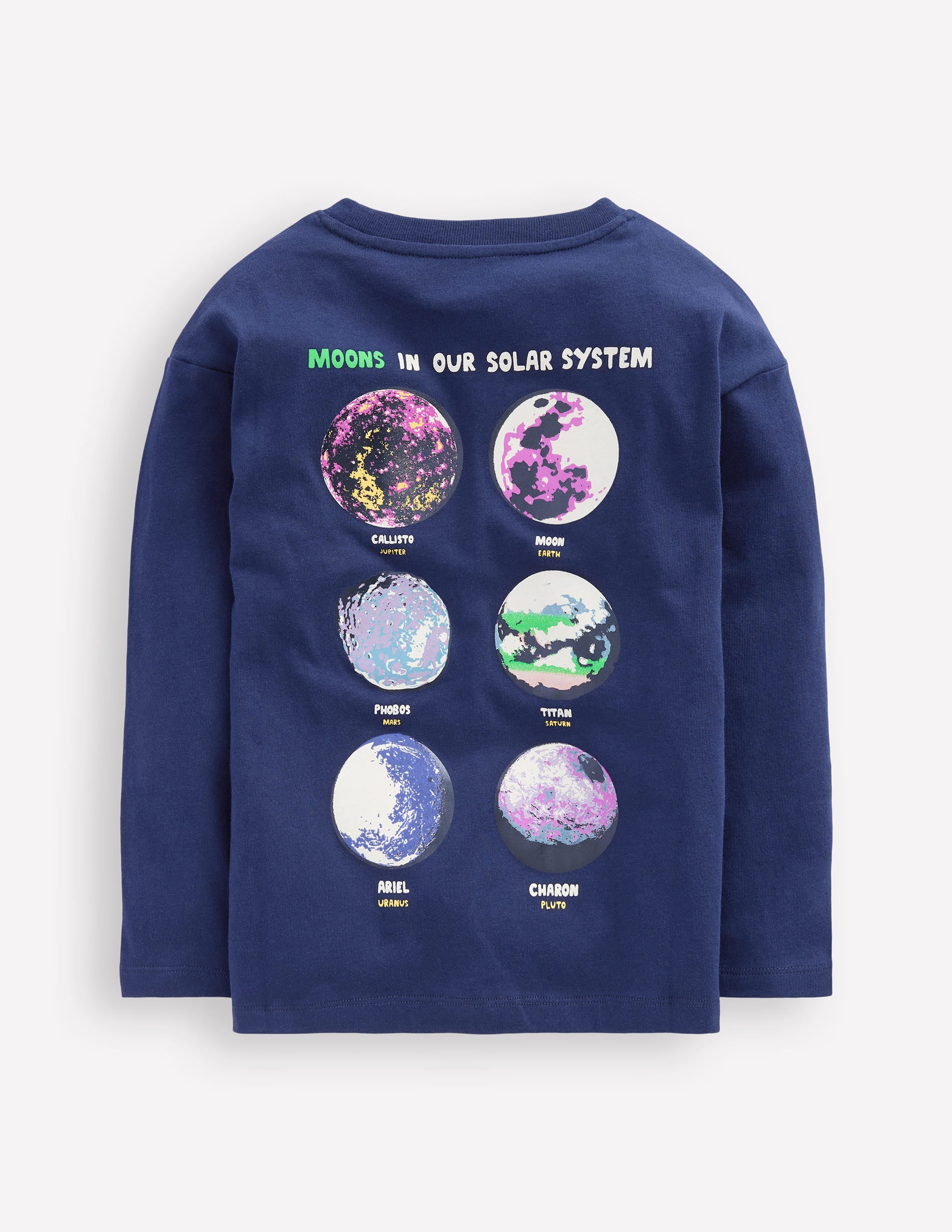 T-Shirt mit wissenschaftlichen Motiven-Schuluniform-Navy, Planeten - Image 2