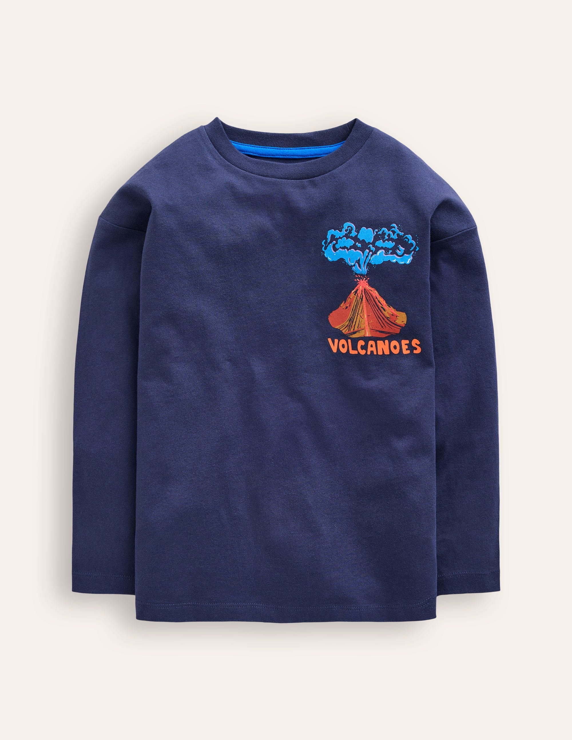 T-Shirt mit wissenschaftlichen Motiven-Stürmisch Blau Vulkane