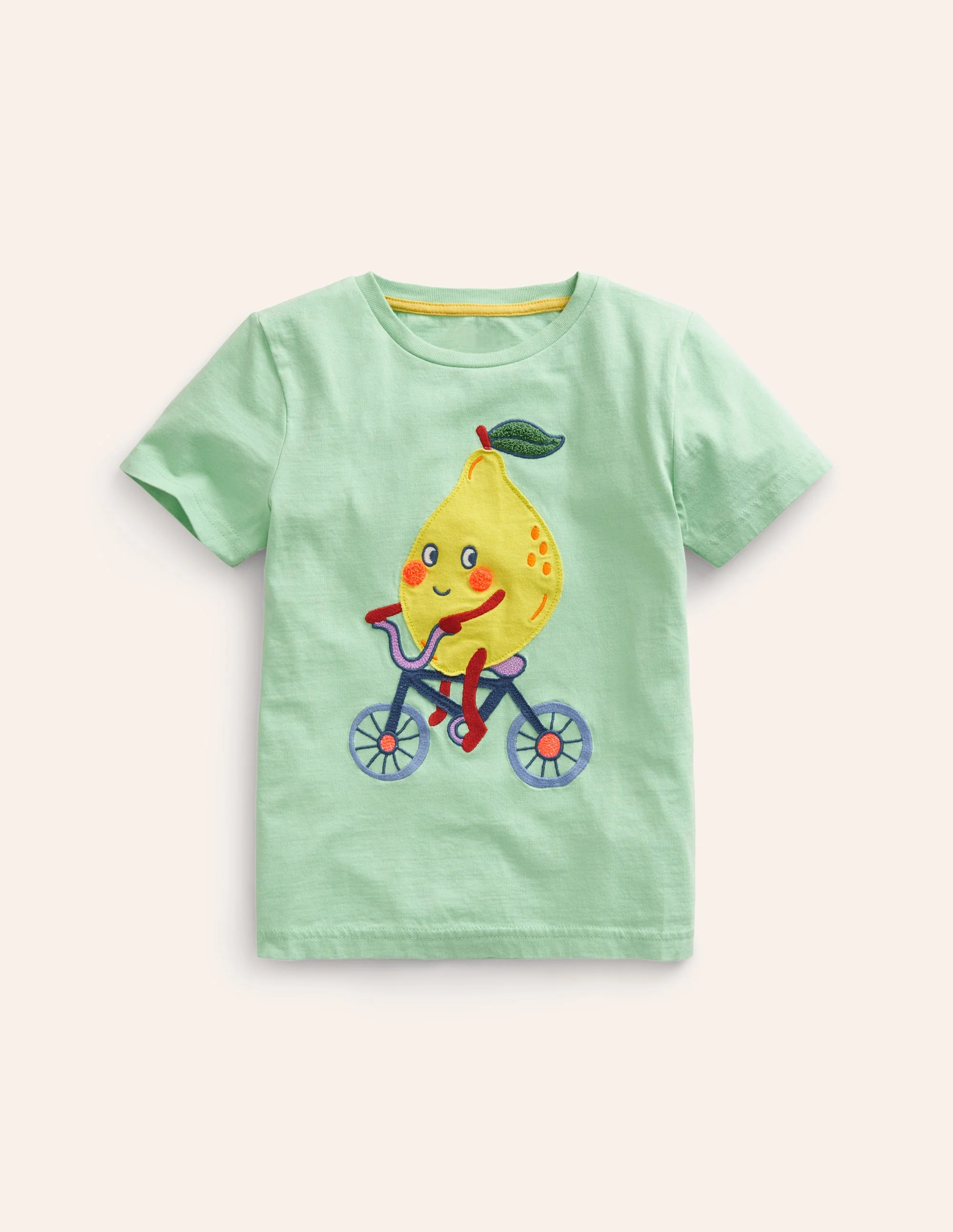 T-Shirt mit Zitronen-Logo-Rauchgrün Zitrone