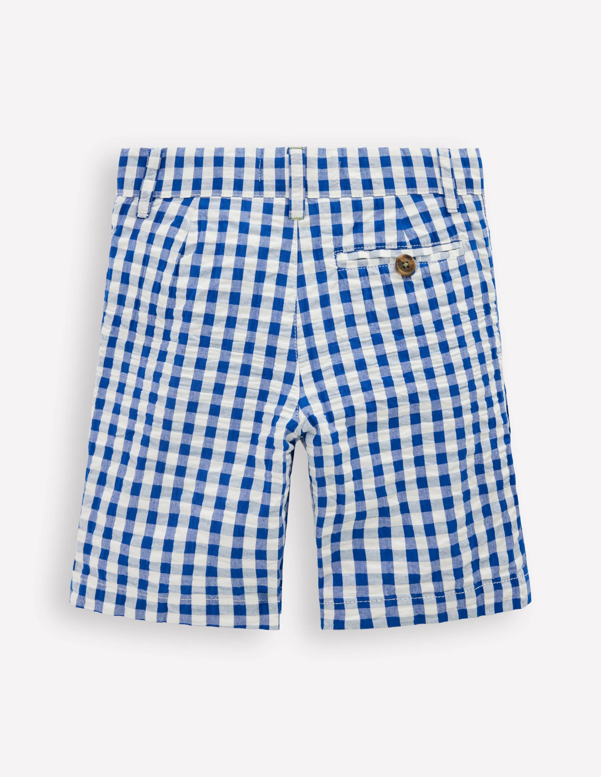 Texturierte Shorts-Blau Karo - Image 2