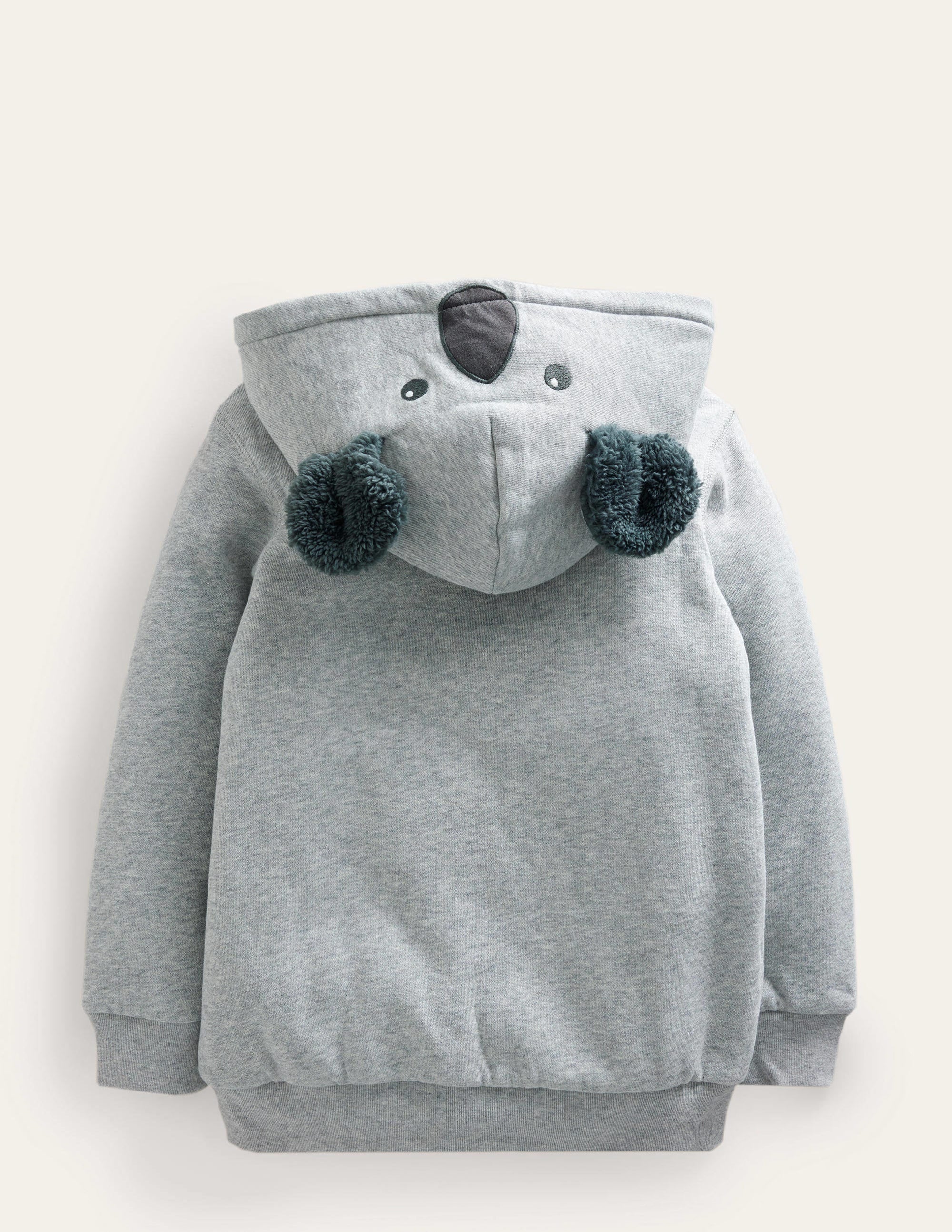 Tier-Hoodie mit kuscheligem Futter-Grau Meliert, Koala - Image 2