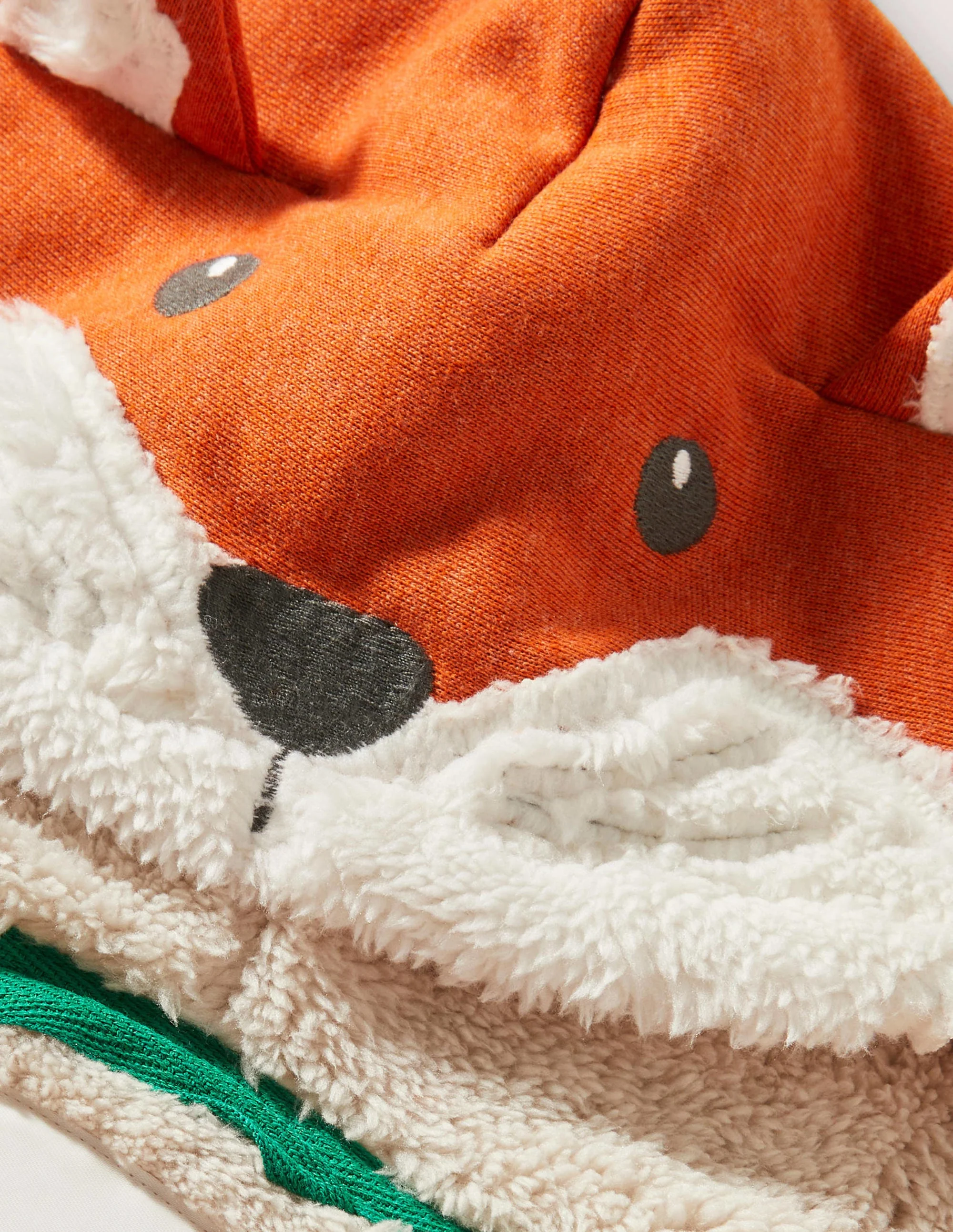 Tier-Hoodie mit kuscheligem Futter-Orange Meliert, Fuchs - Image 3