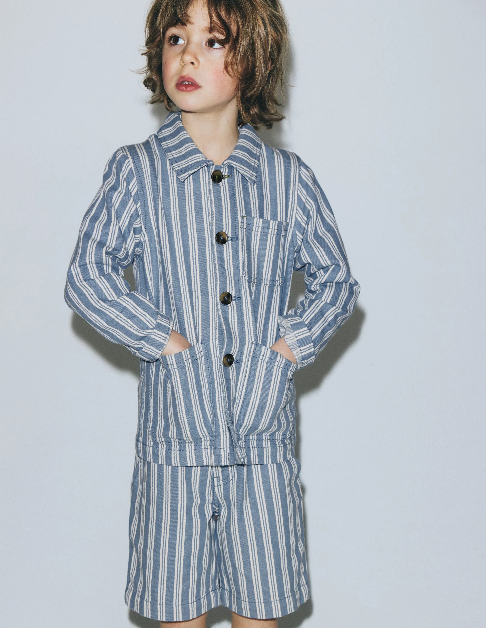 Twilljacke-Grau mit Streifen - Image 4