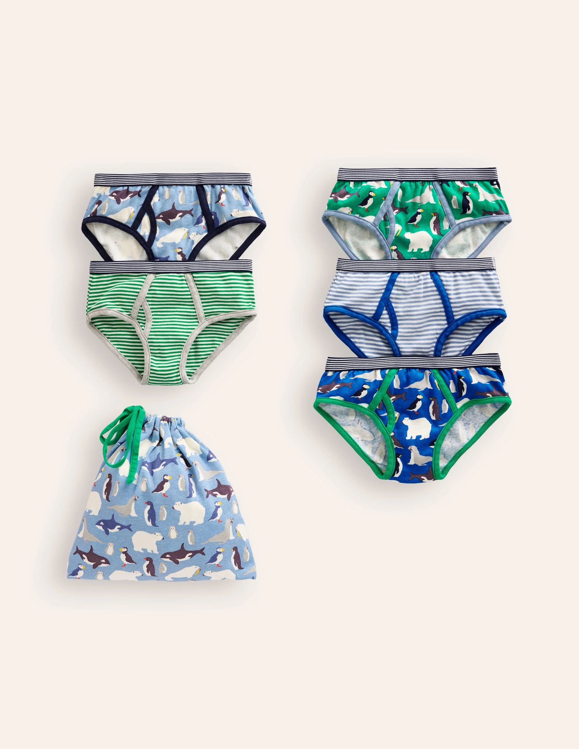 Unterhosen im 5er-Pack-Bunt Arktischblau