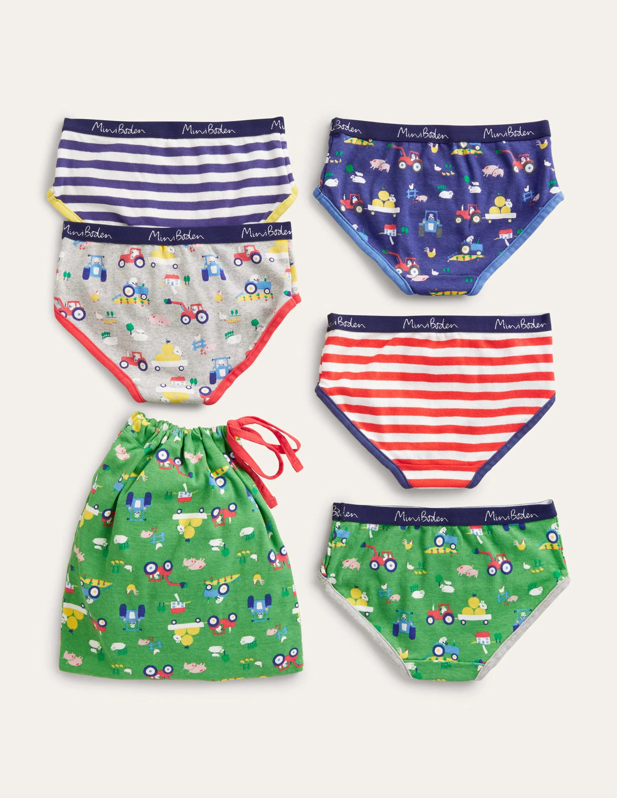 Unterhosen im 5er-Pack-Bunt, Bauernhof - Image 2
