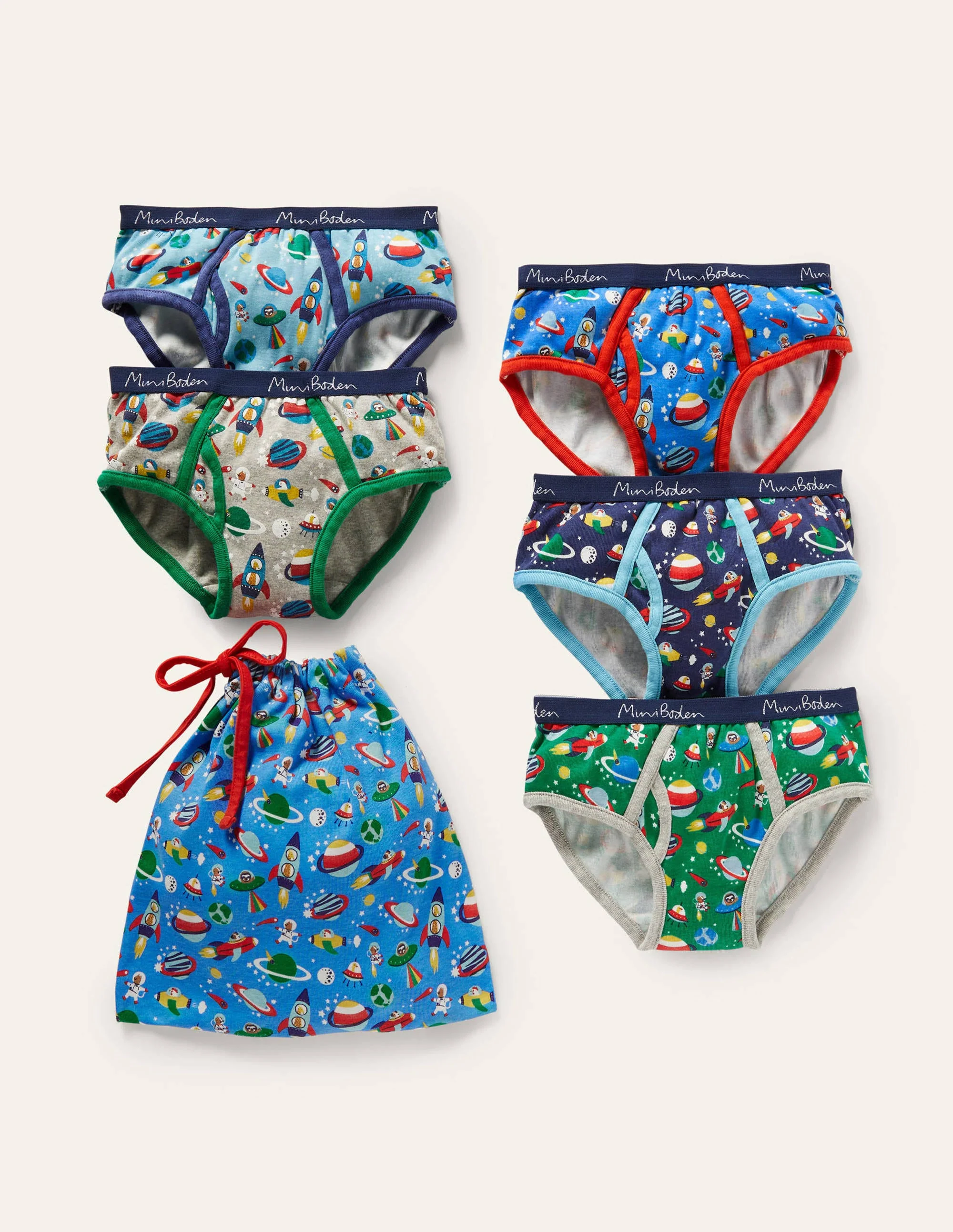 Unterhosen im 5er-Pack-Bunt, Weltall