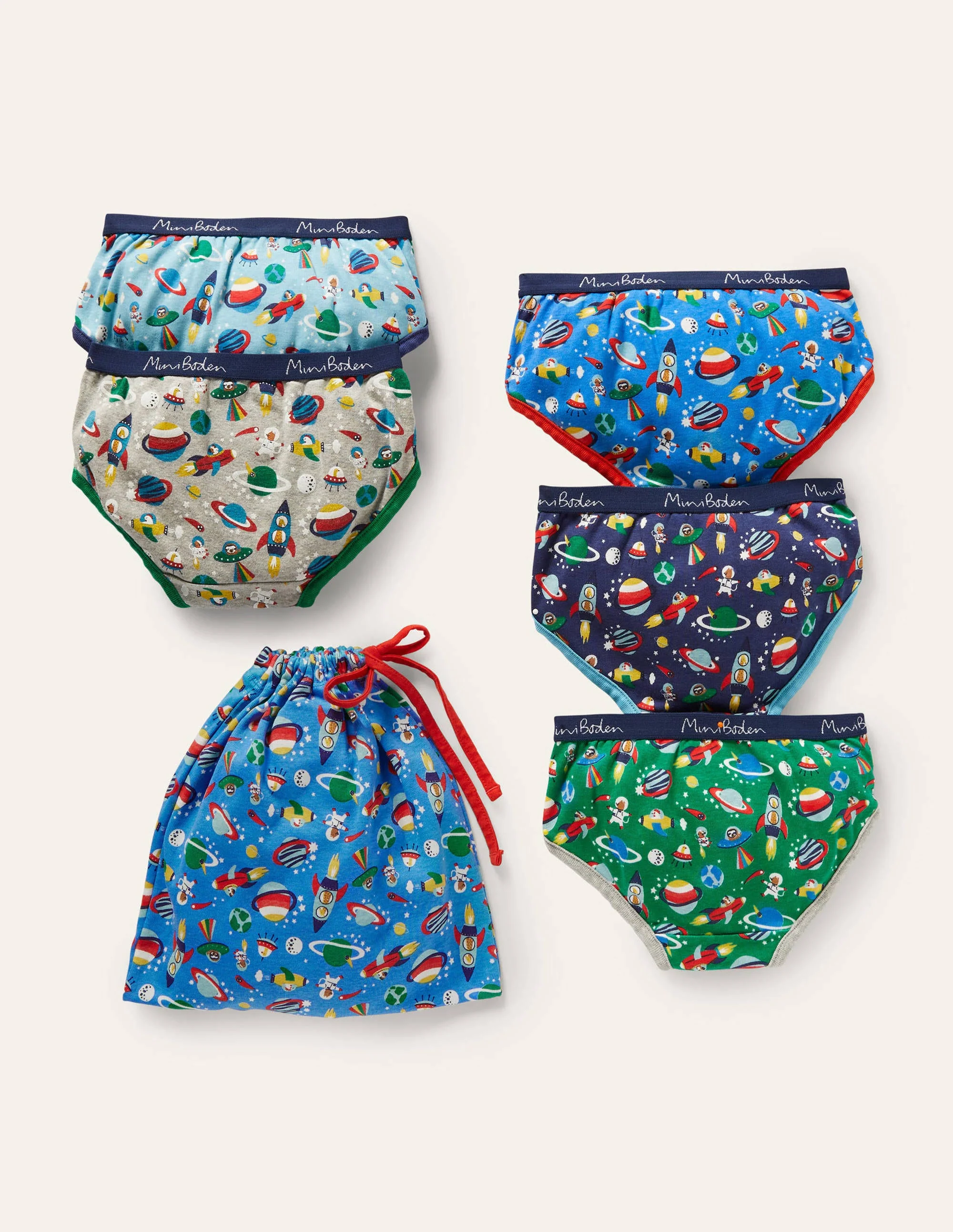 Unterhosen im 5er-Pack-Bunt, Weltall - Image 2