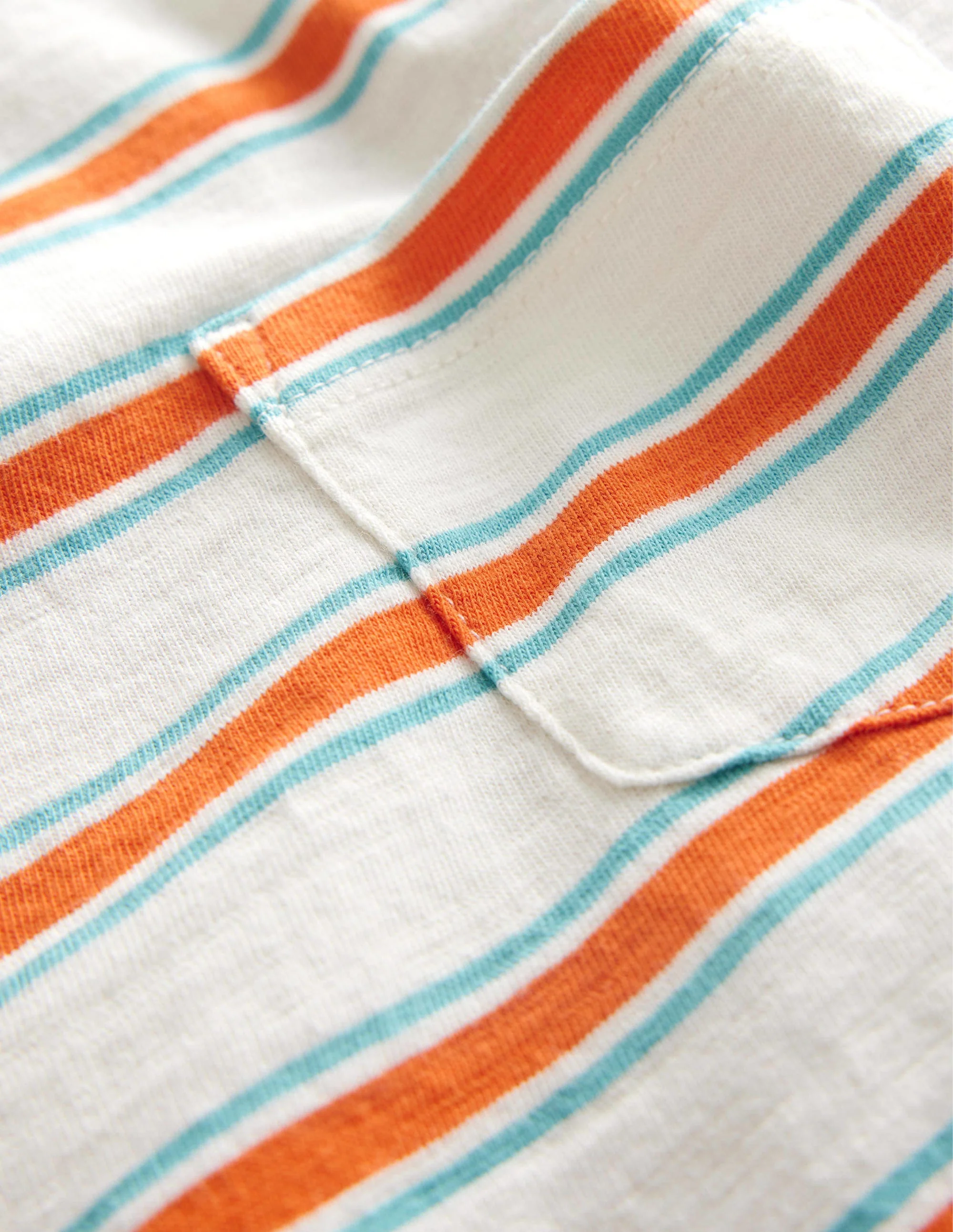 Vorgewaschenes Flammgarn-T-Shirt mit Stückfärbung-Dunkelblau - Image 3