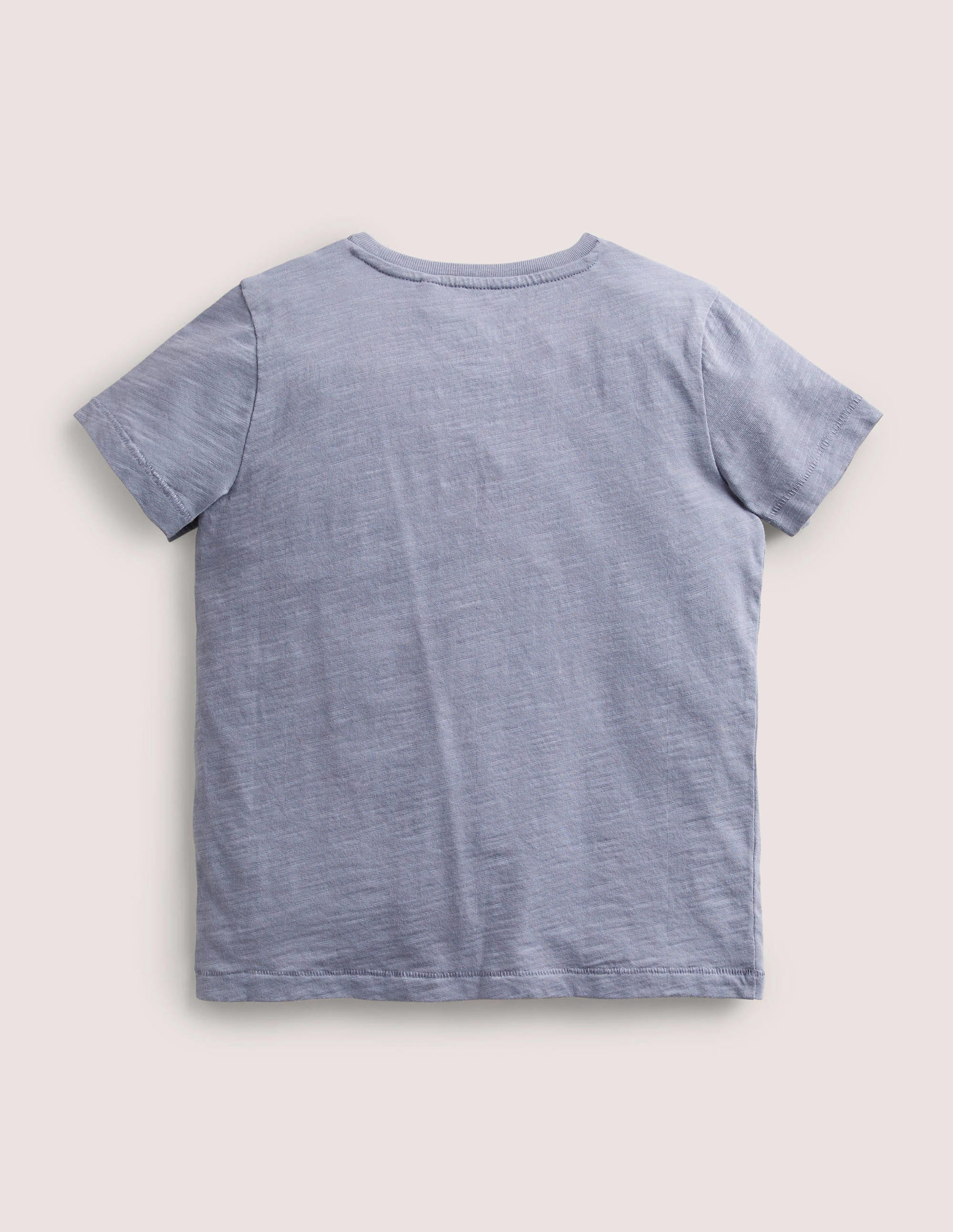 Vorgewaschenes Flammgarn-T-Shirt mit Stückfärbung-Warmes Blau - Image 2